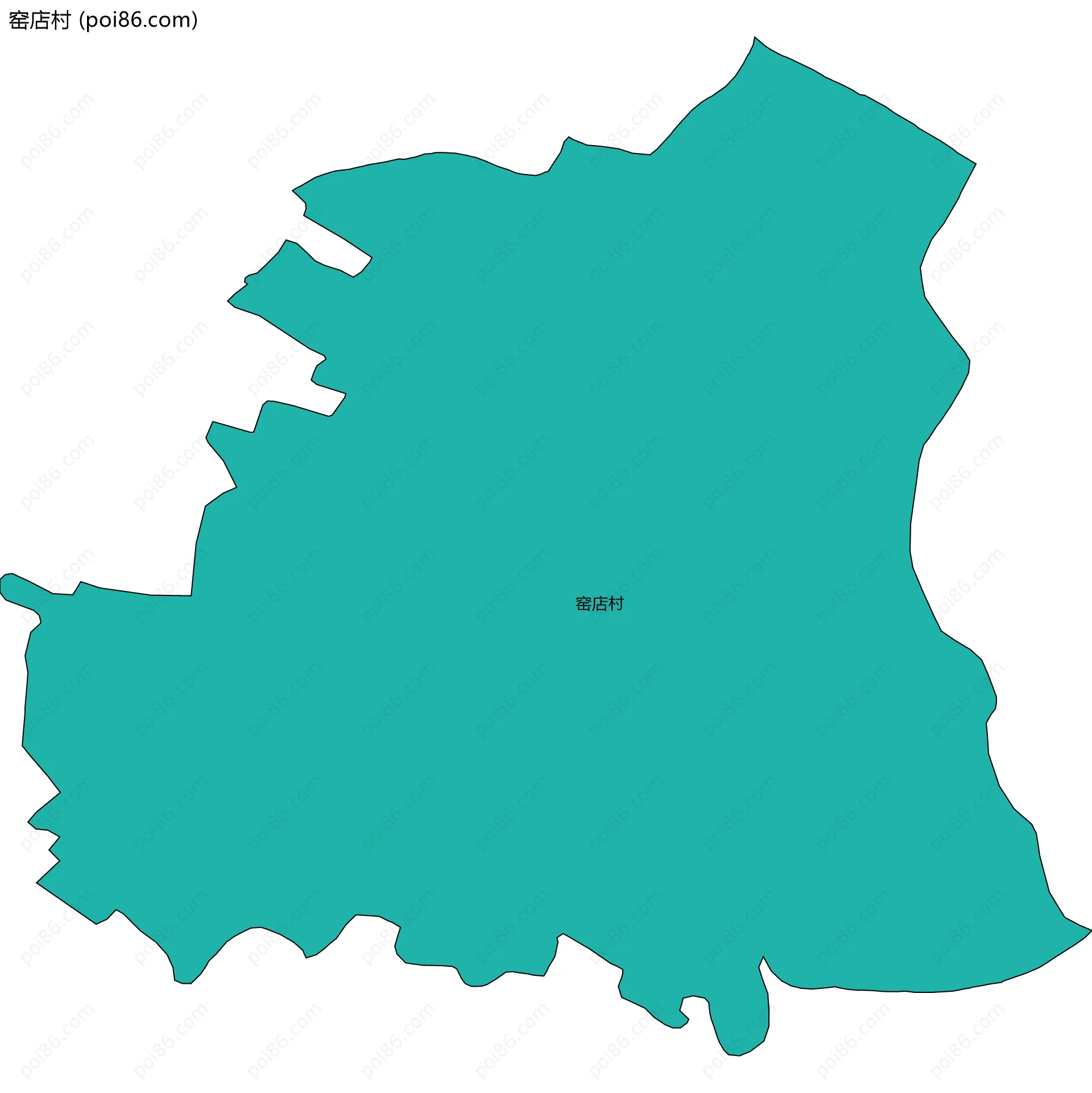 窑店村边界地图