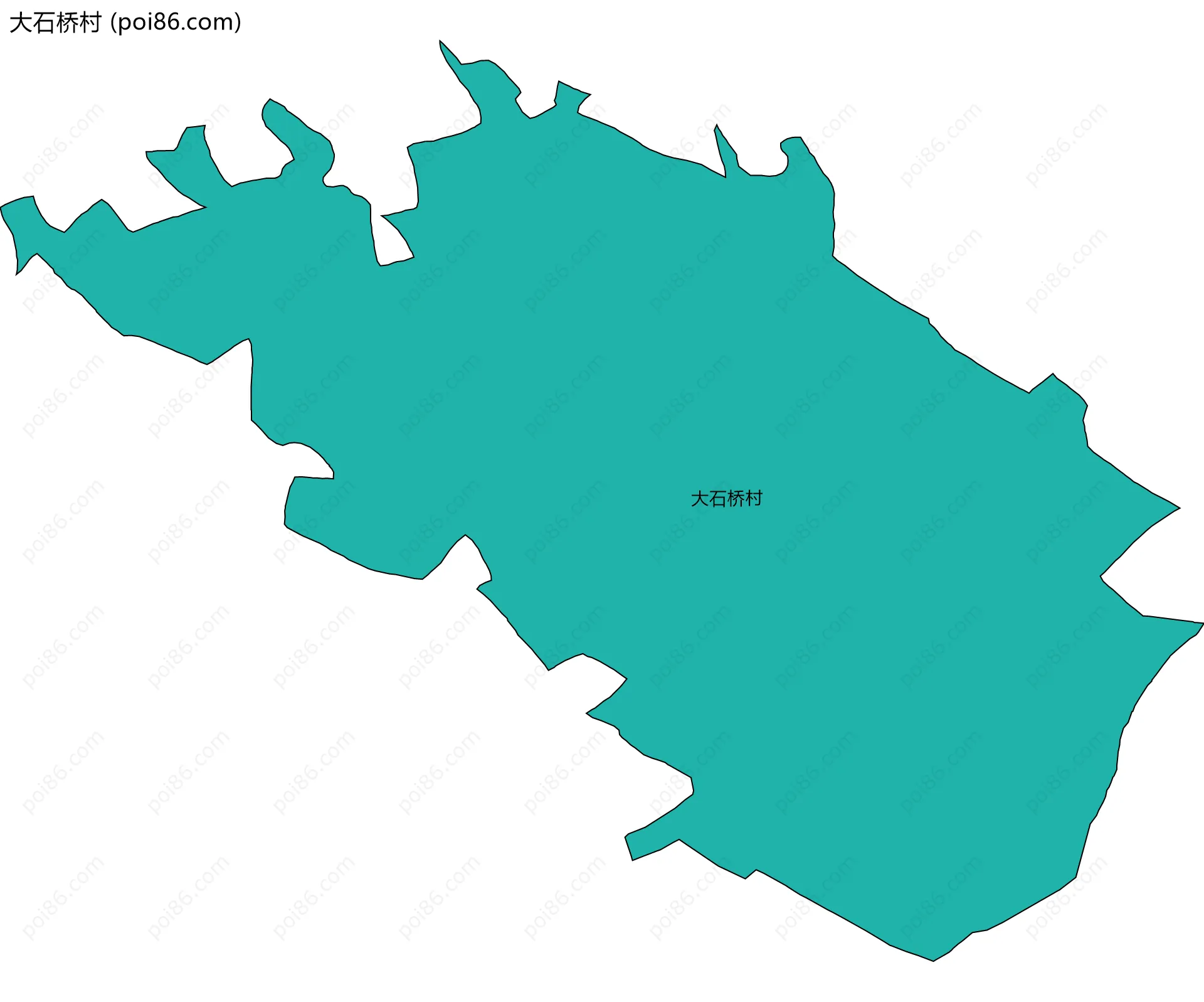 大石桥村边界地图