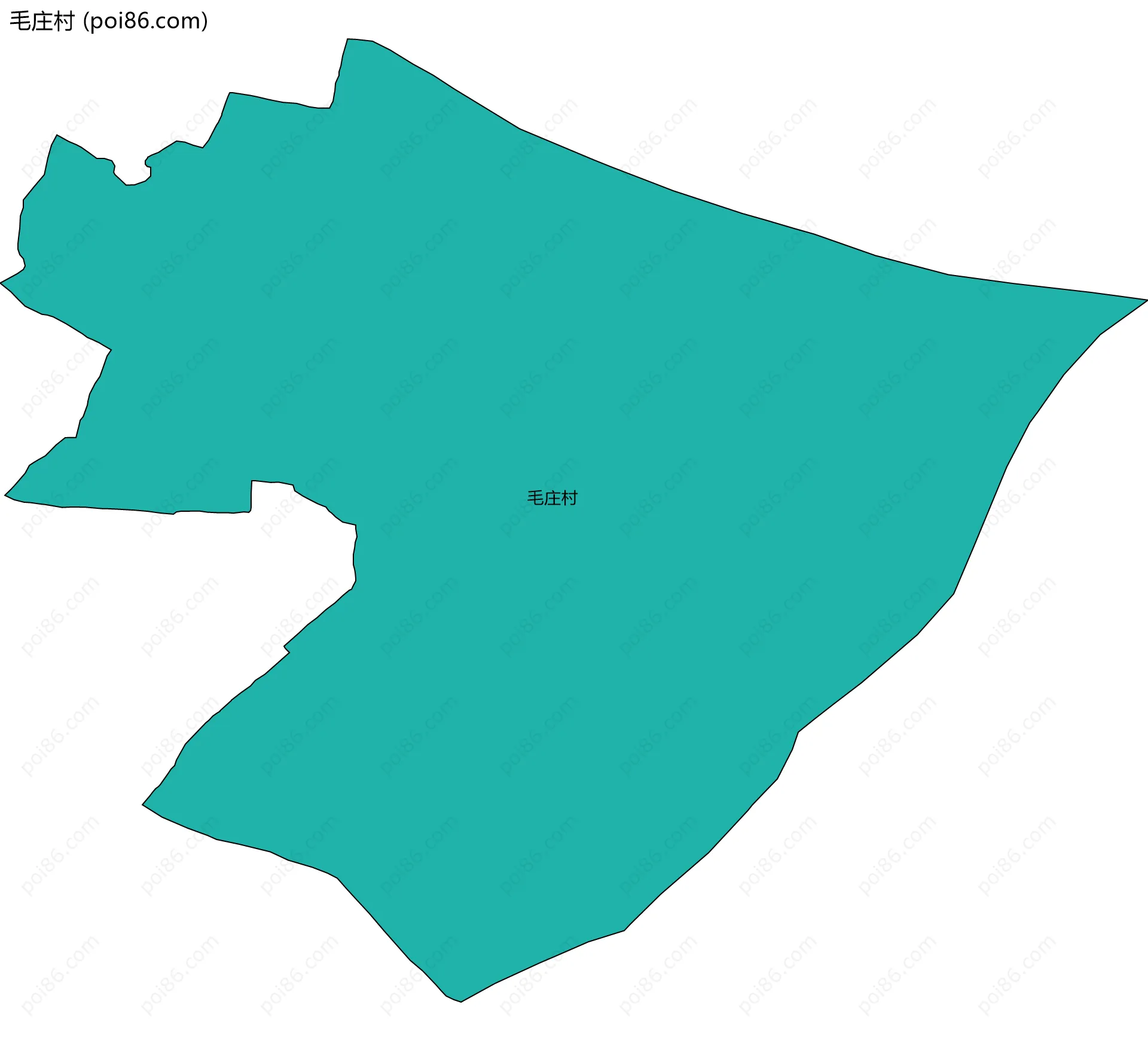 毛庄村边界地图