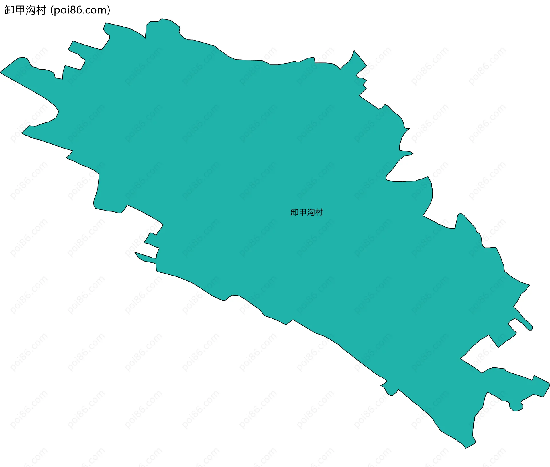 卸甲沟村边界地图