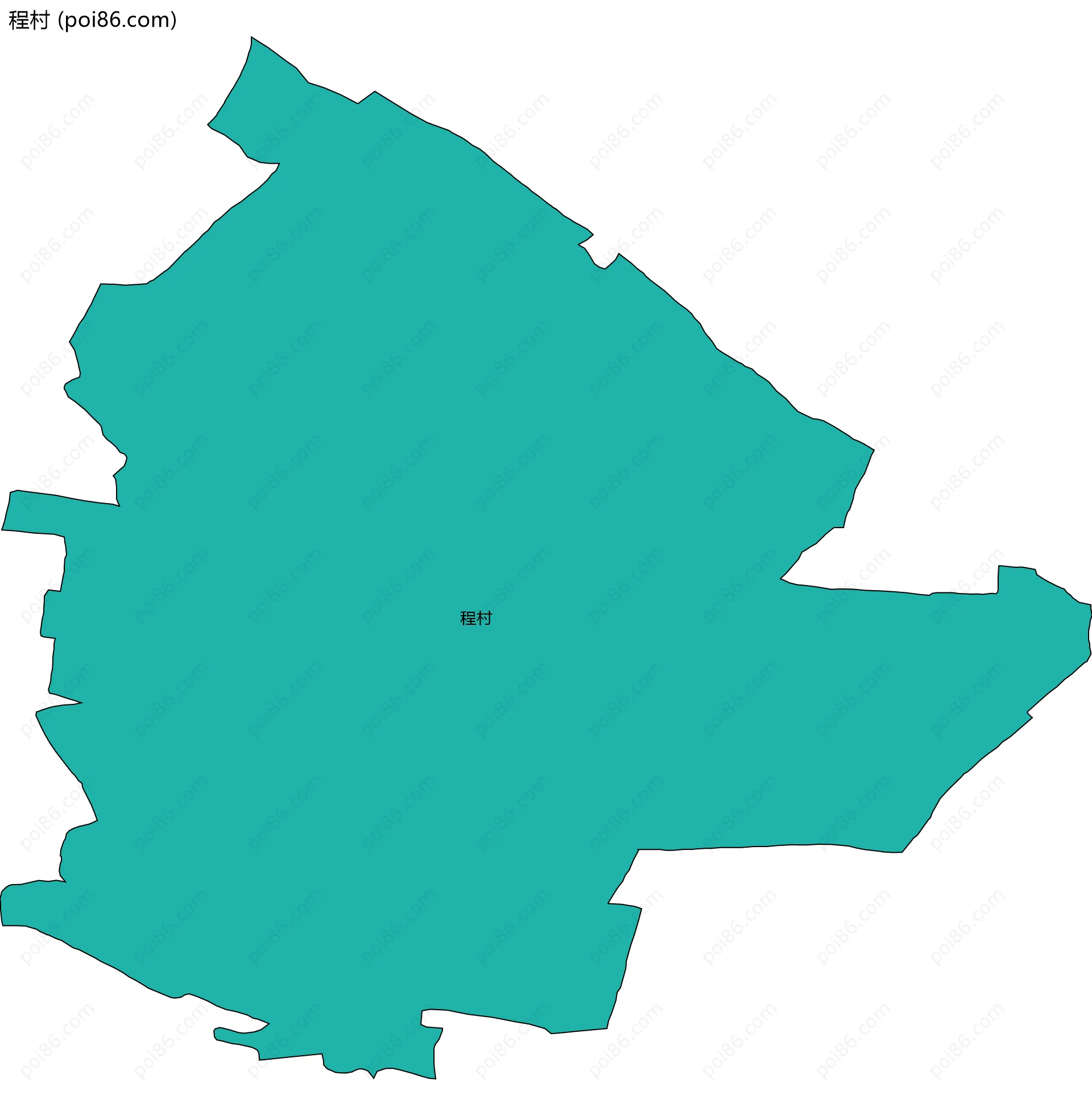 程村边界地图
