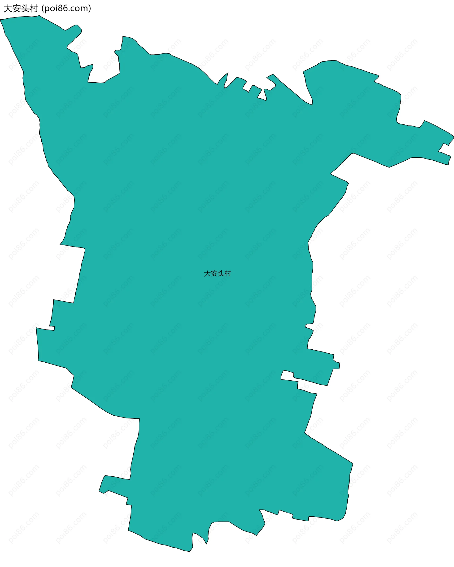 大安头村边界地图