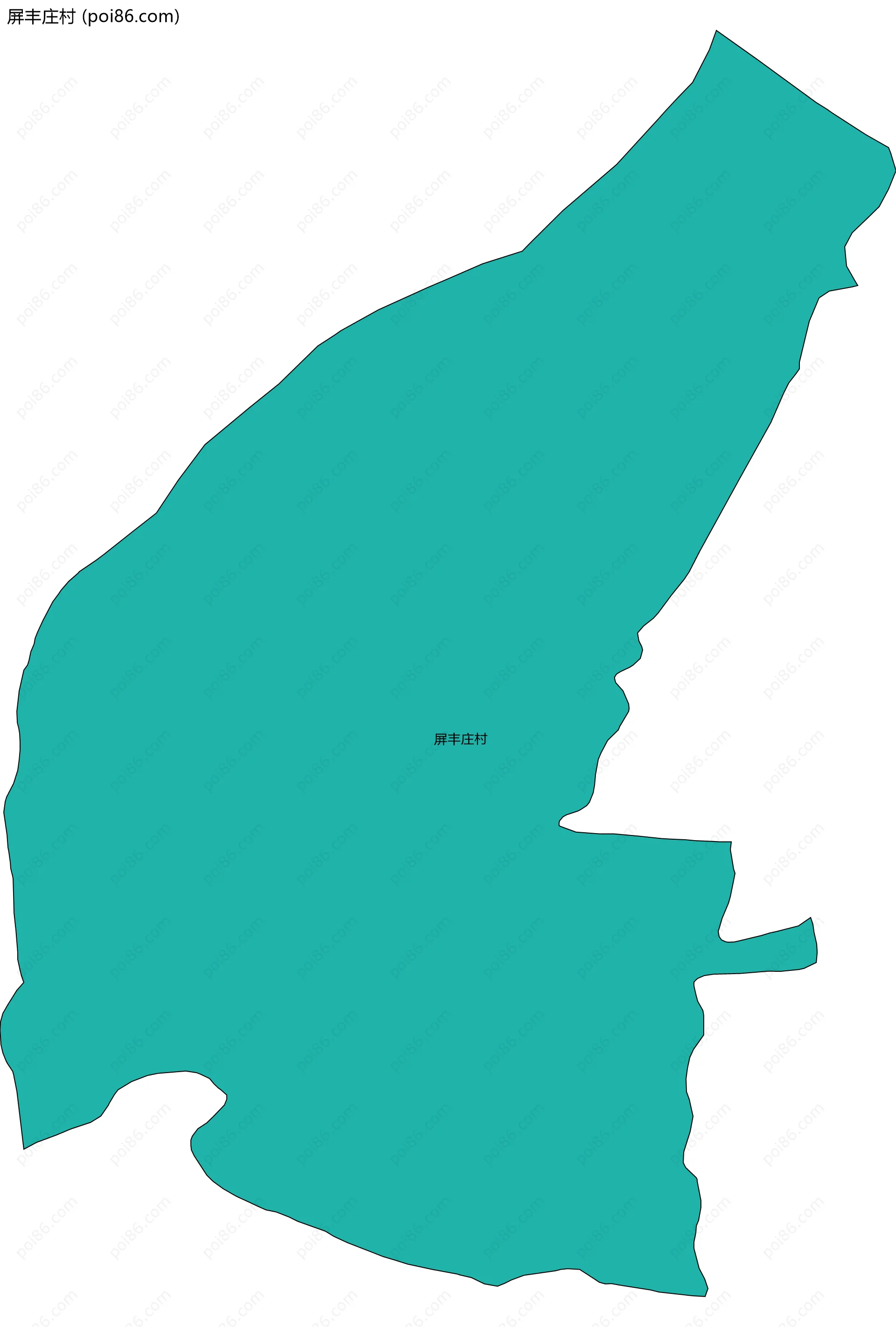 屏丰庄村边界地图