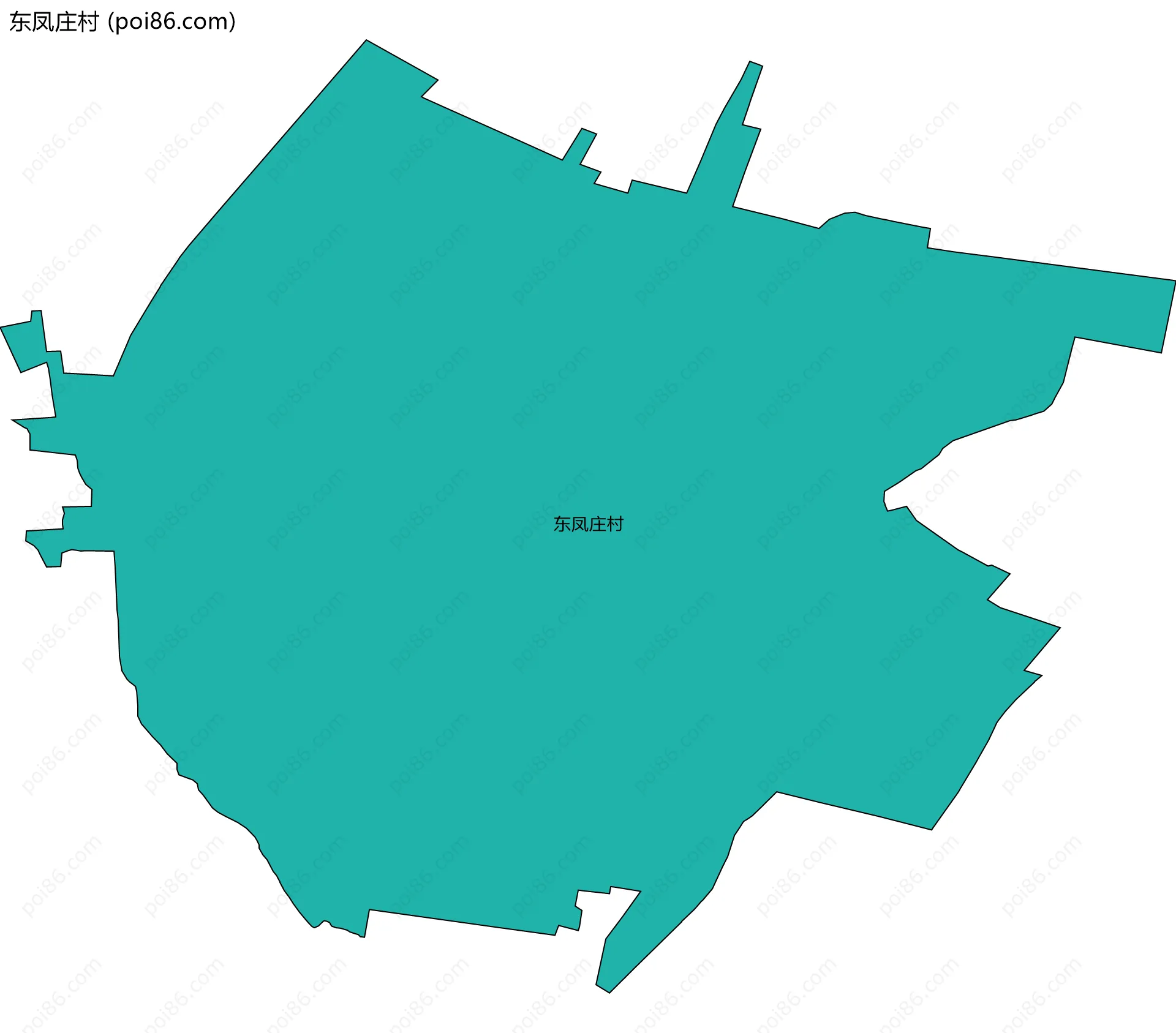 东凤庄村边界地图