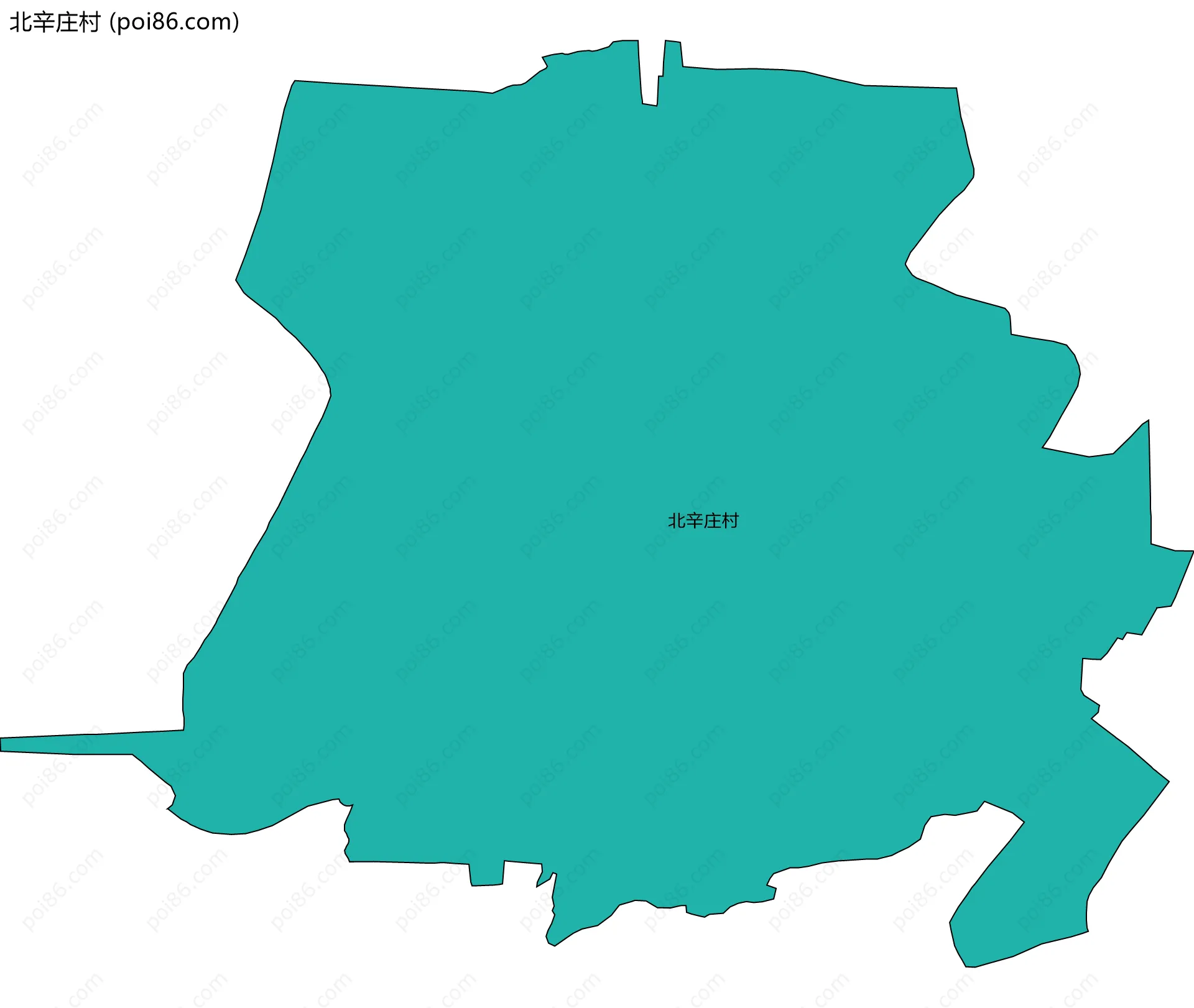 北辛庄村边界地图