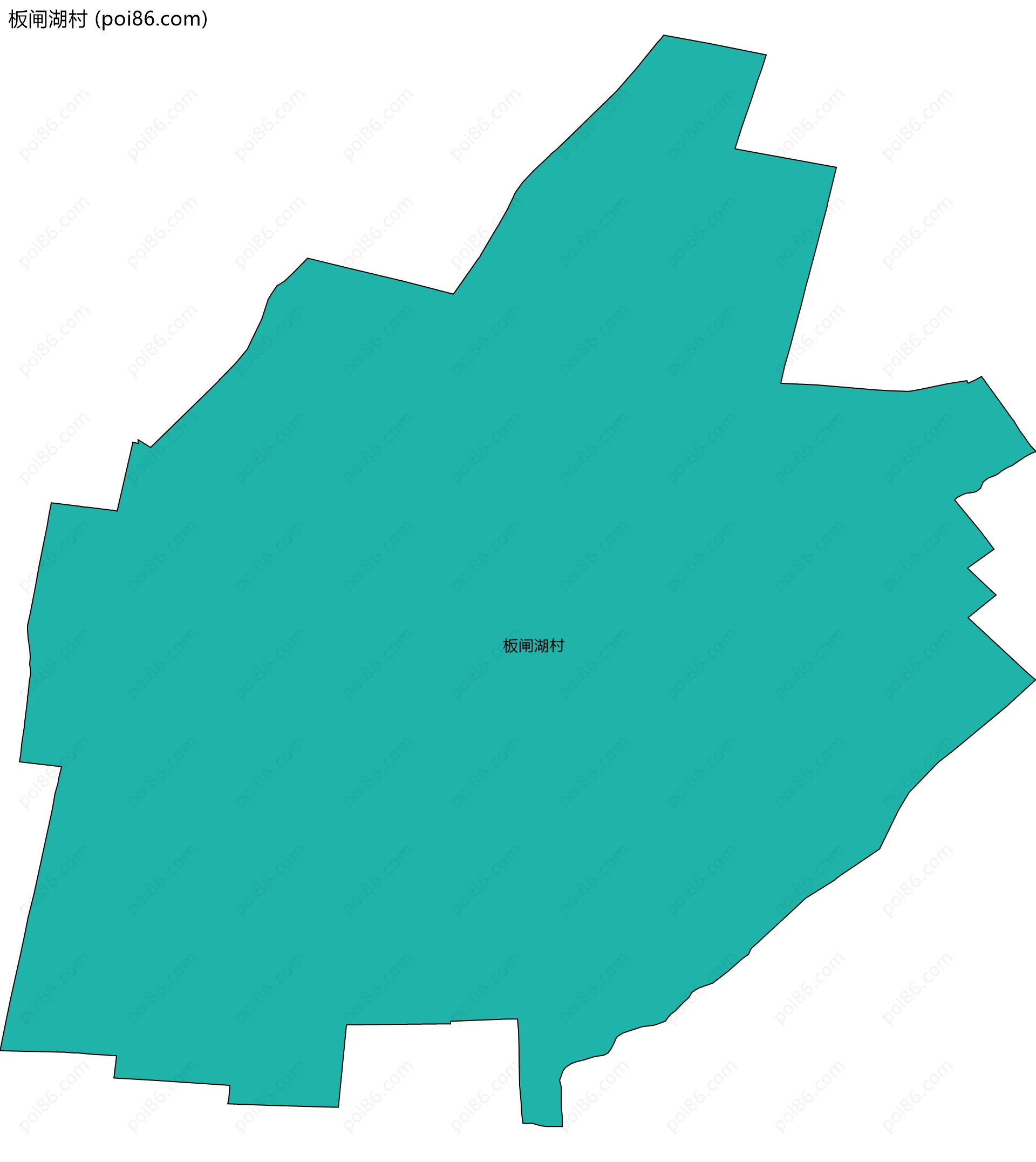 板闸湖村边界地图