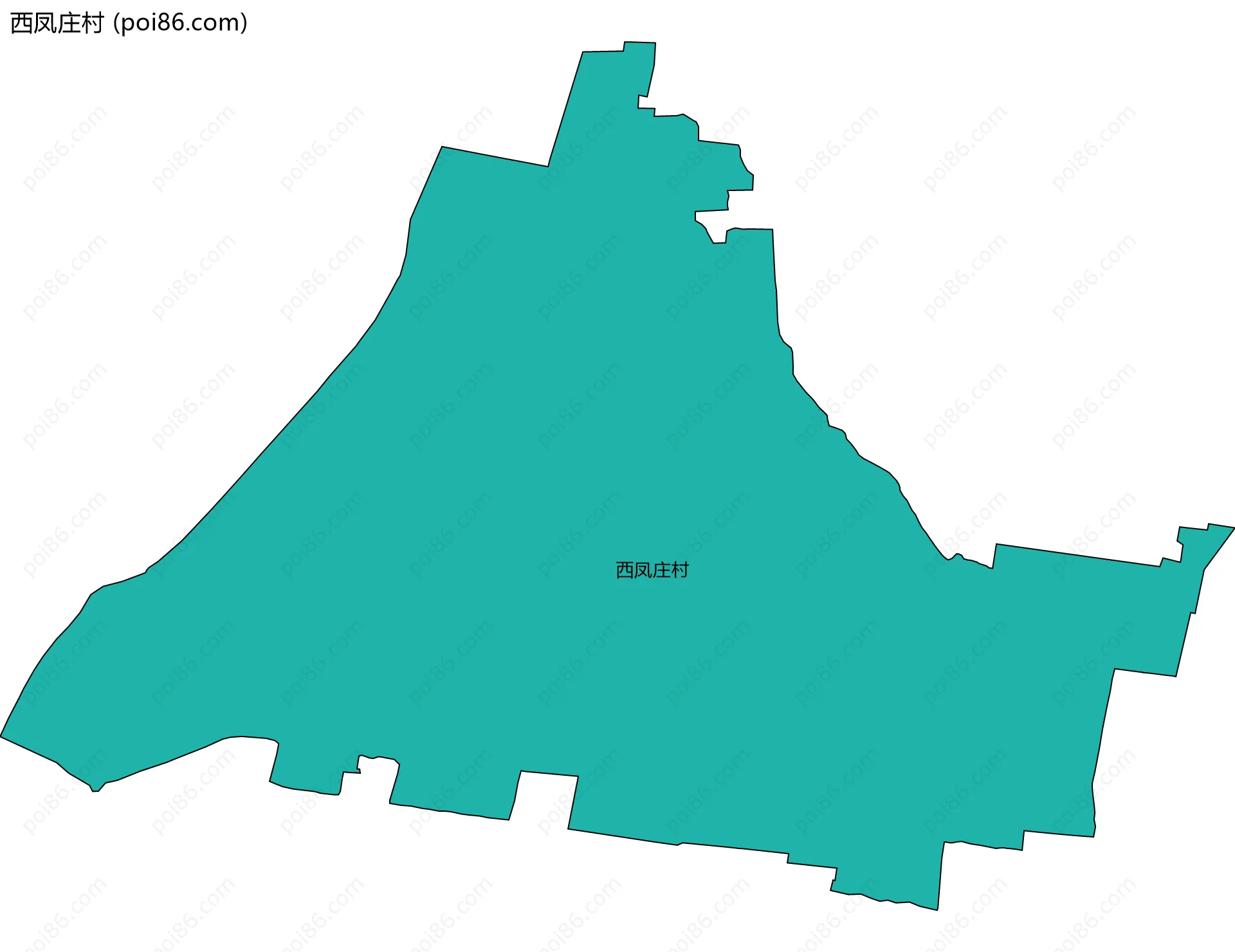 西凤庄村边界地图