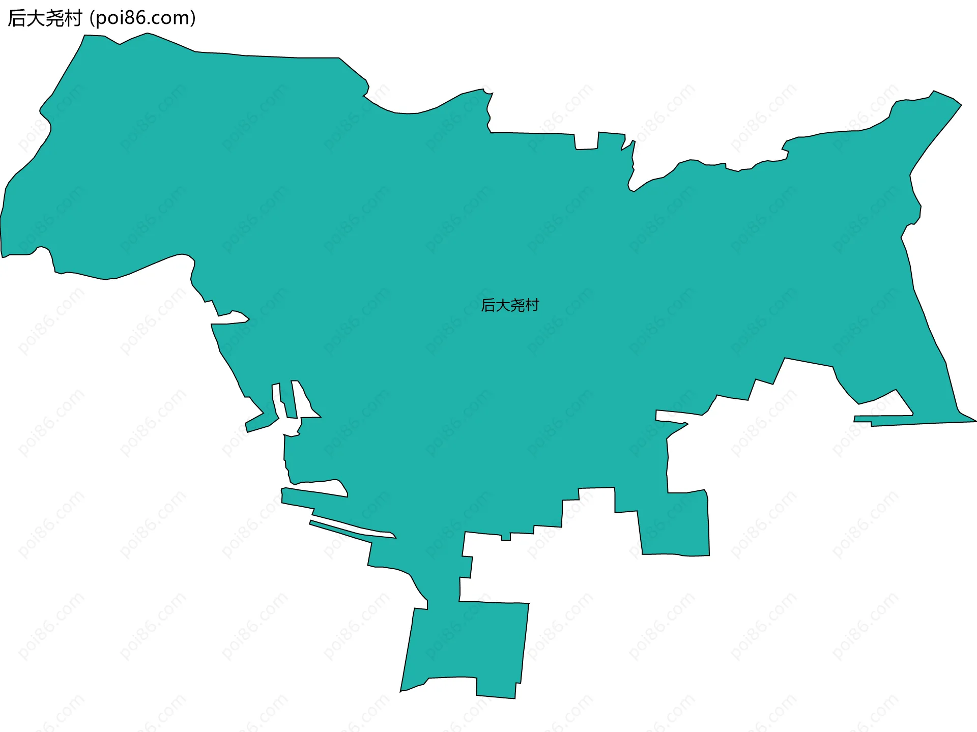 后大尧村边界地图