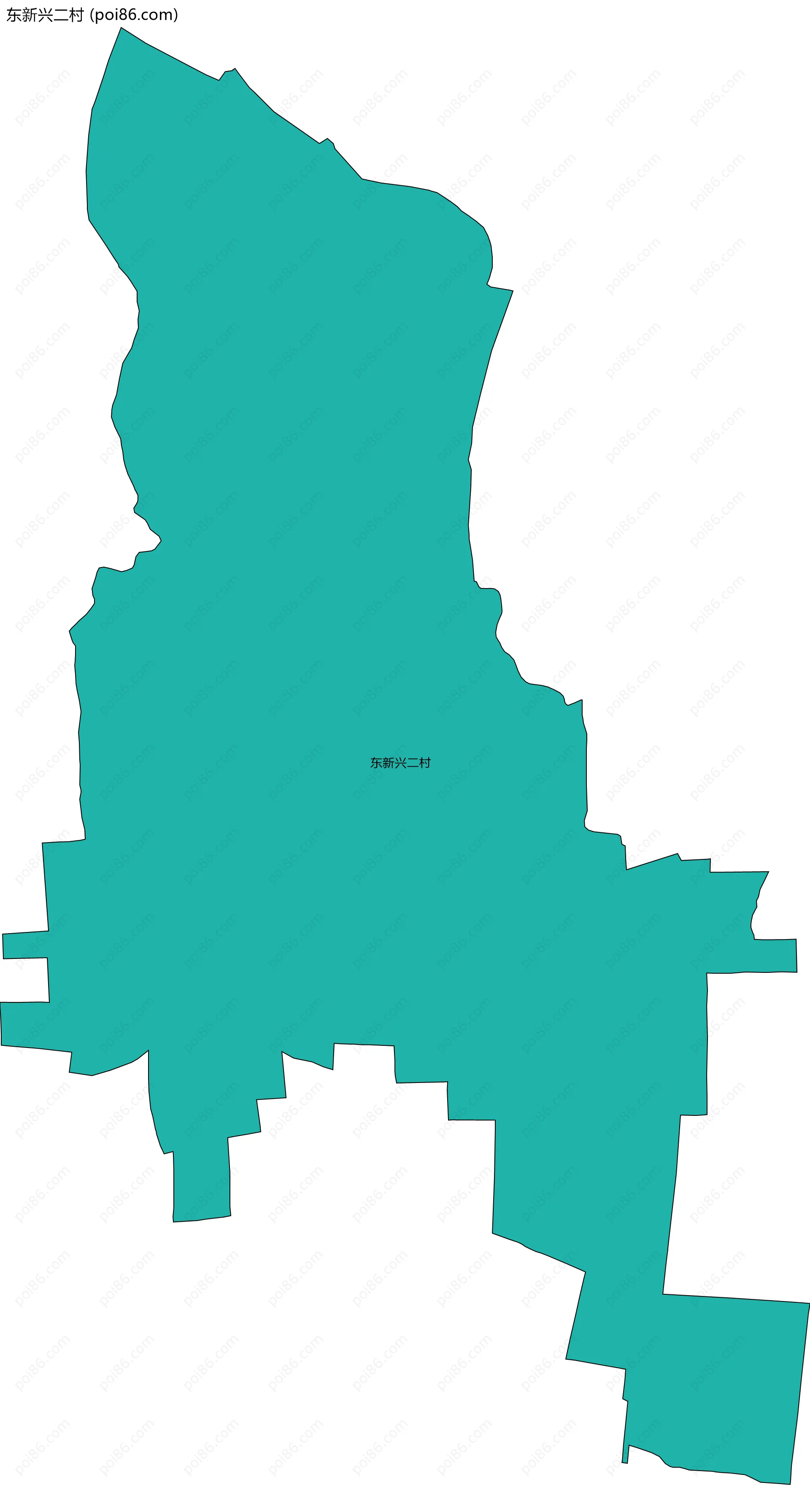 东新兴二村边界地图