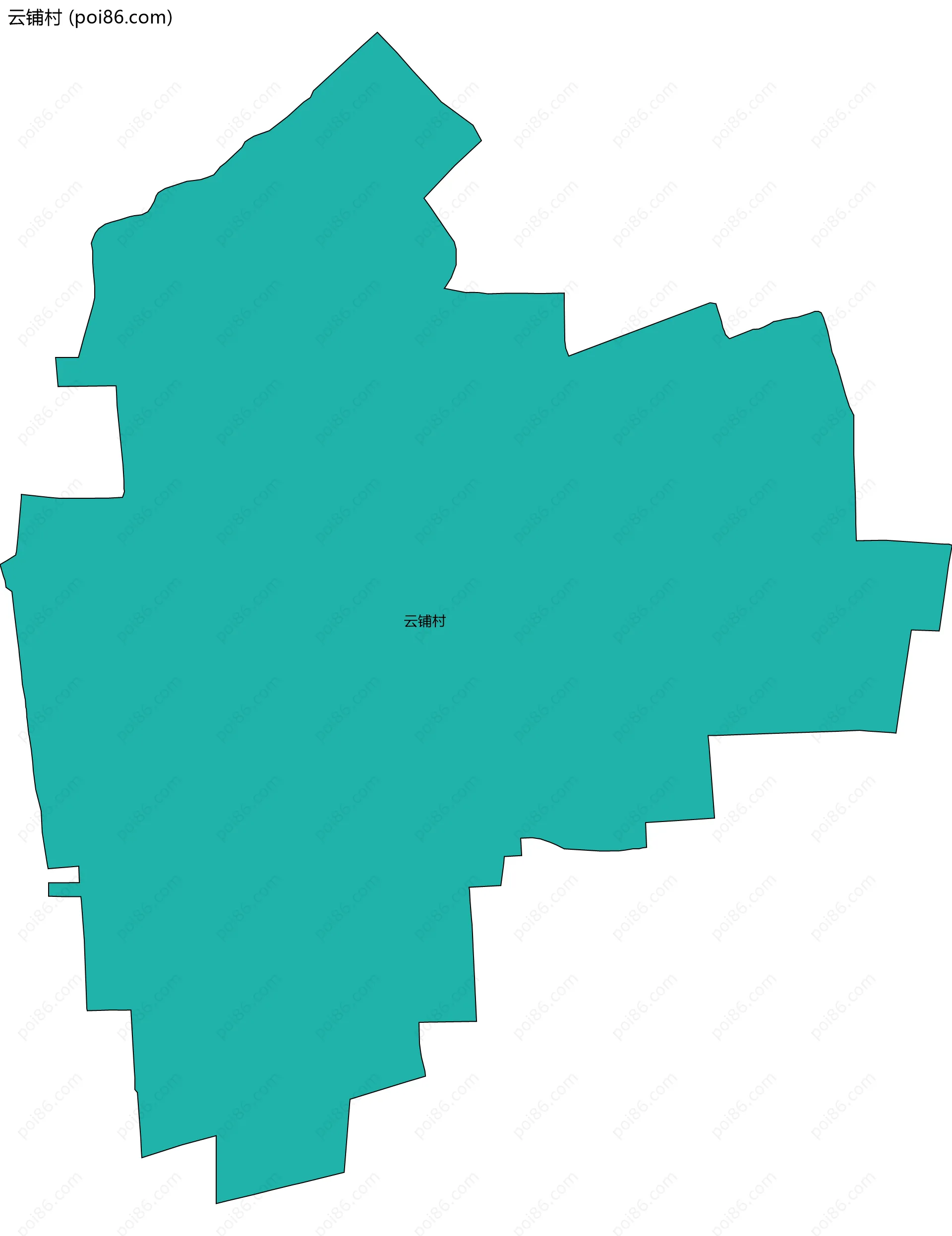 云铺村边界地图