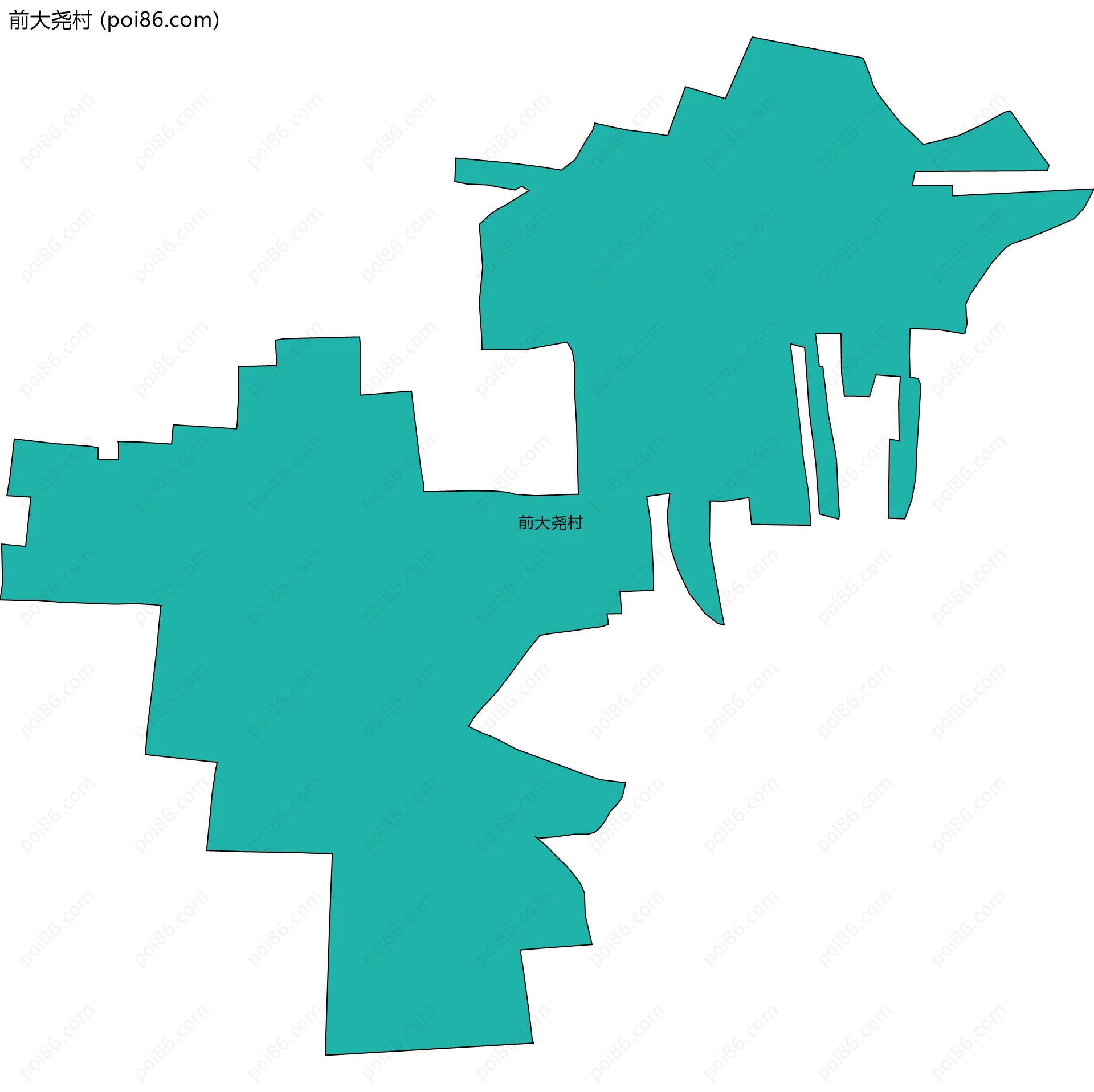 前大尧村边界地图