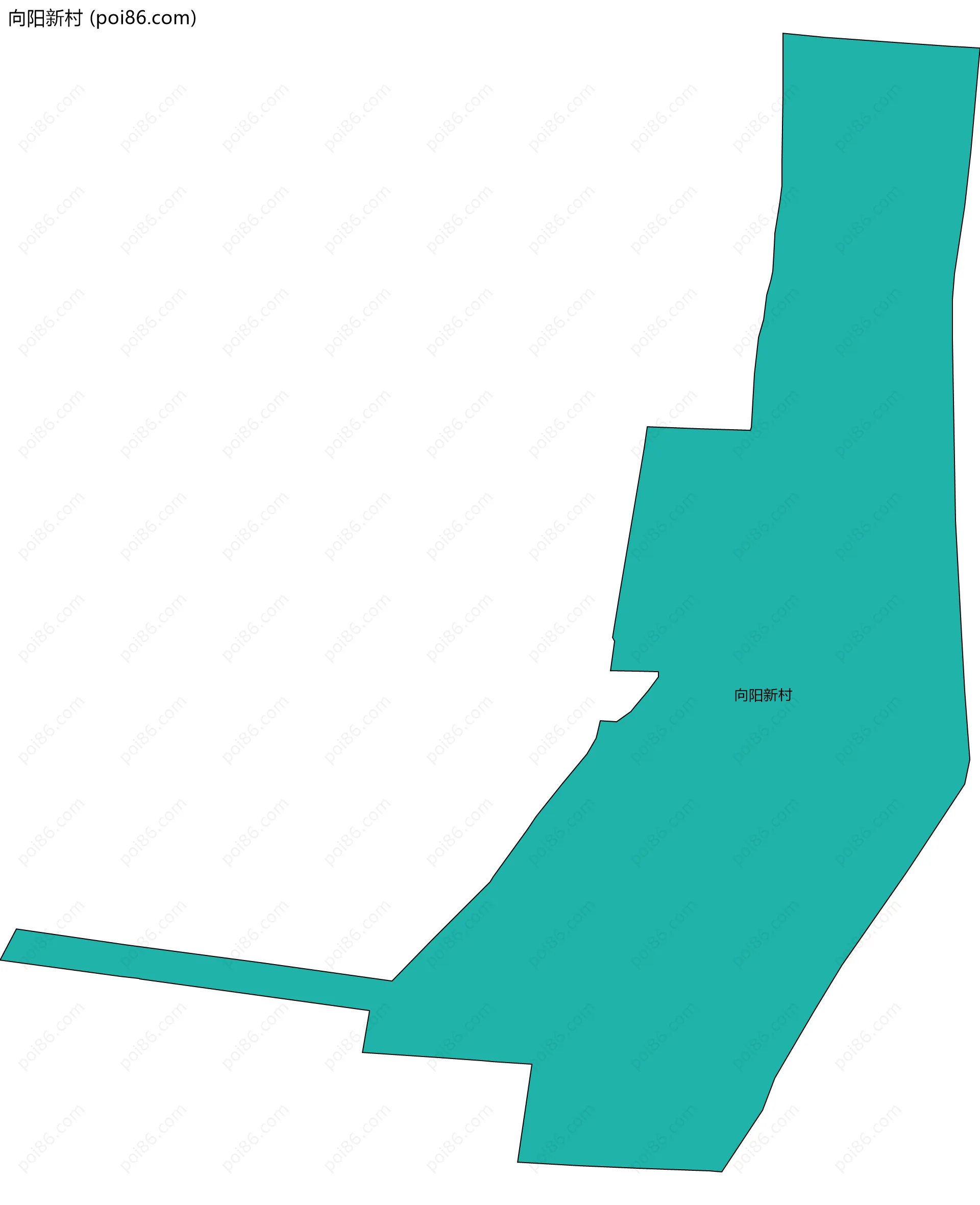 向阳新村边界地图