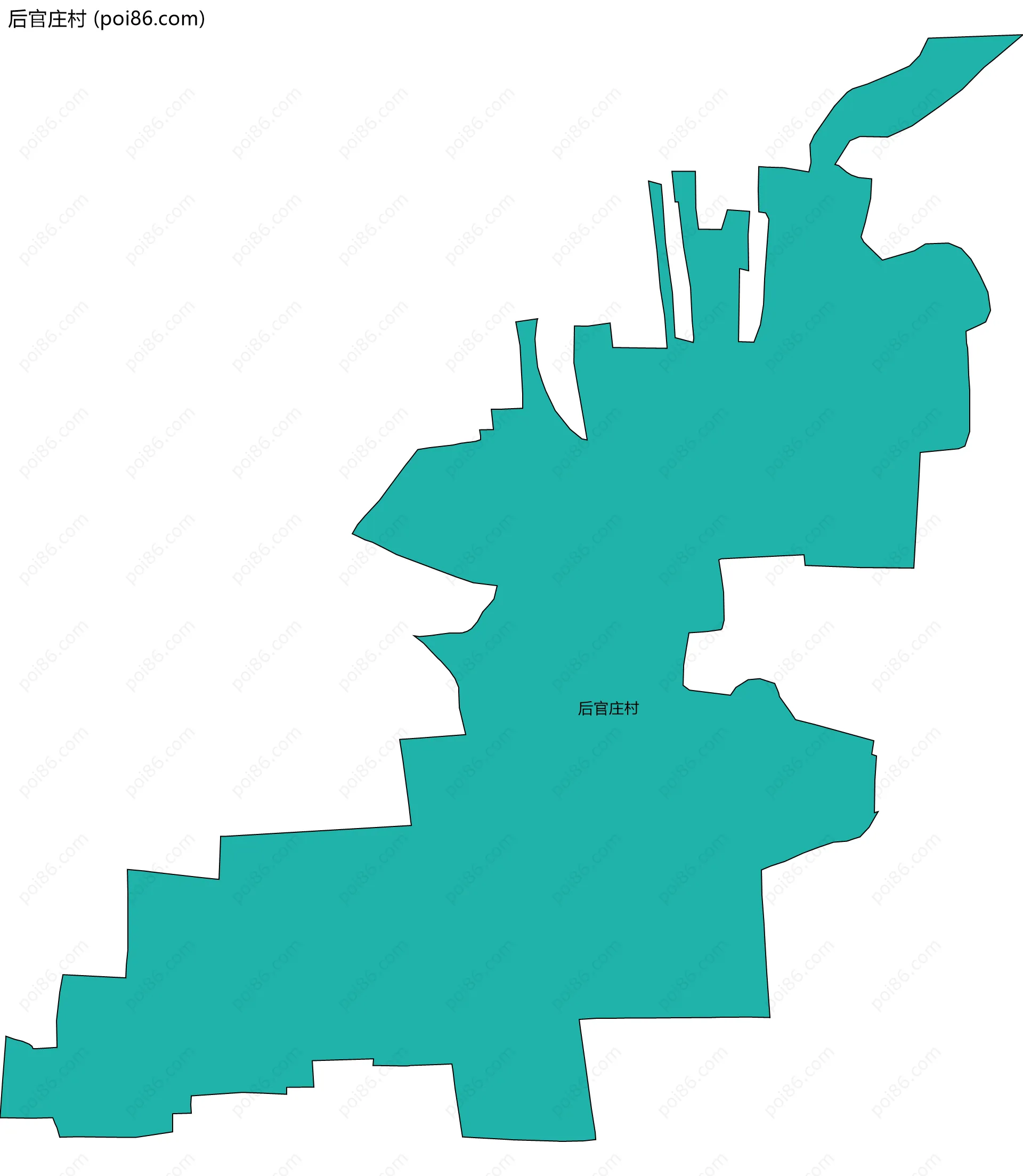 后官庄村边界地图