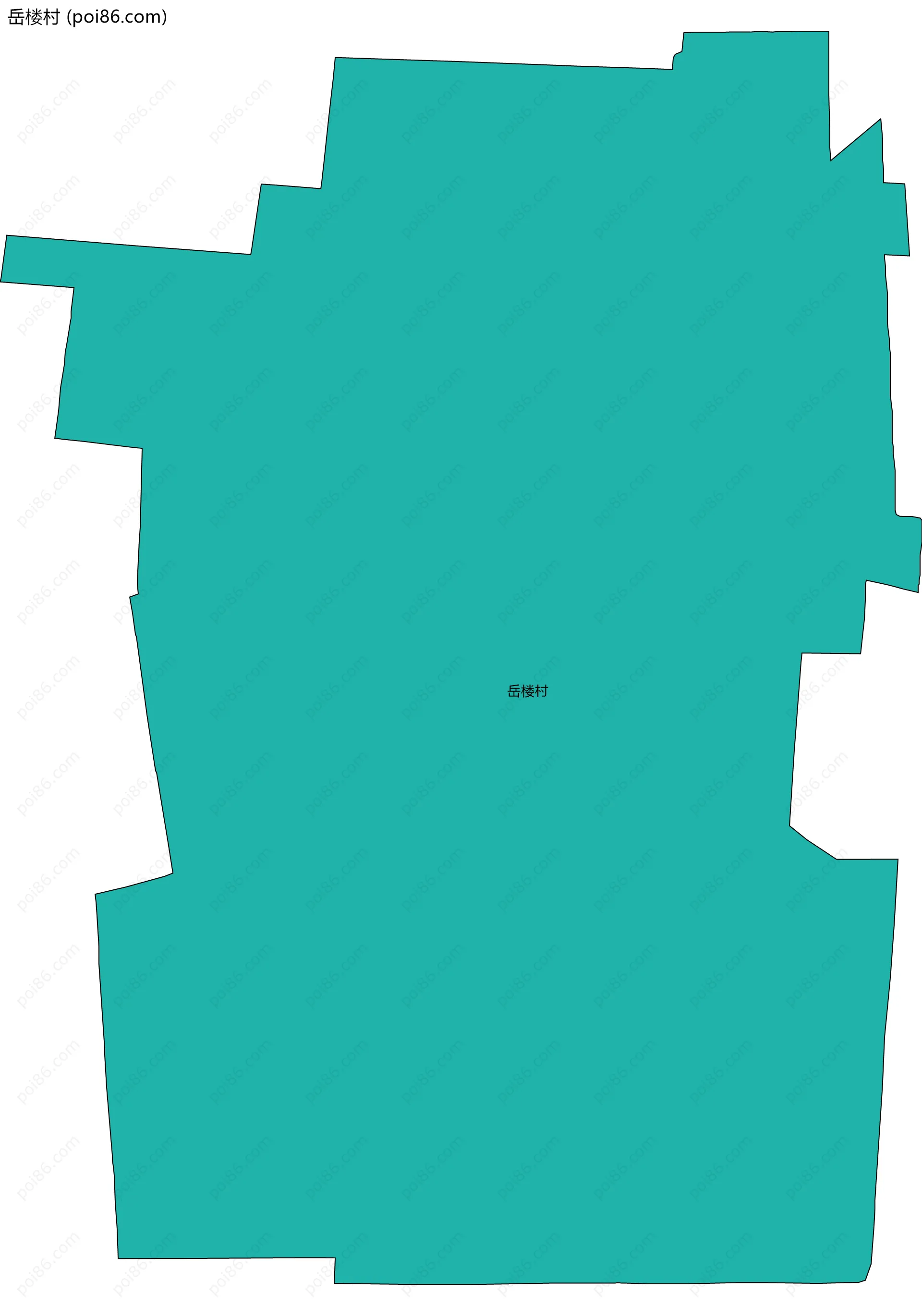 岳楼村边界地图