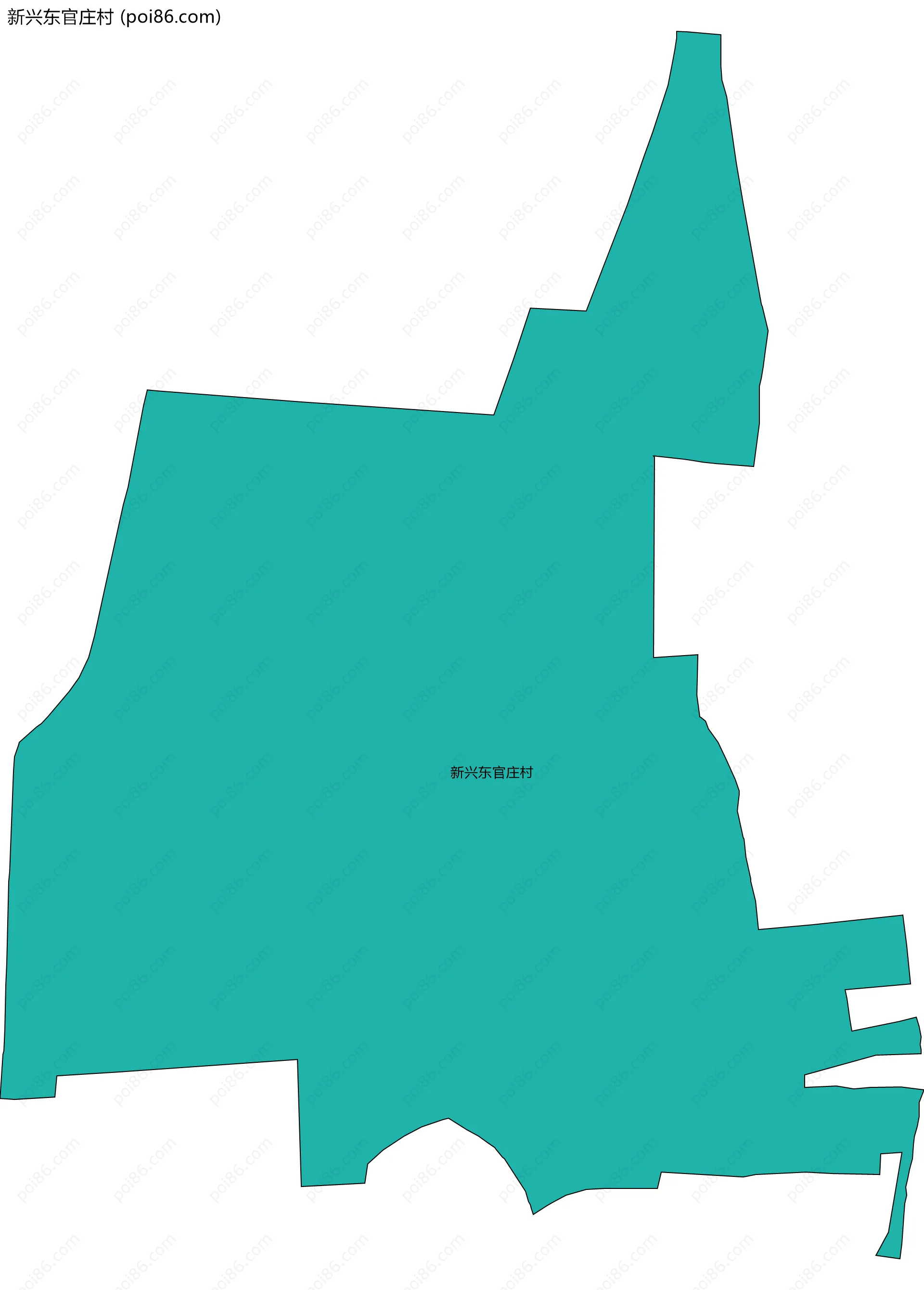 新兴东官庄村边界地图