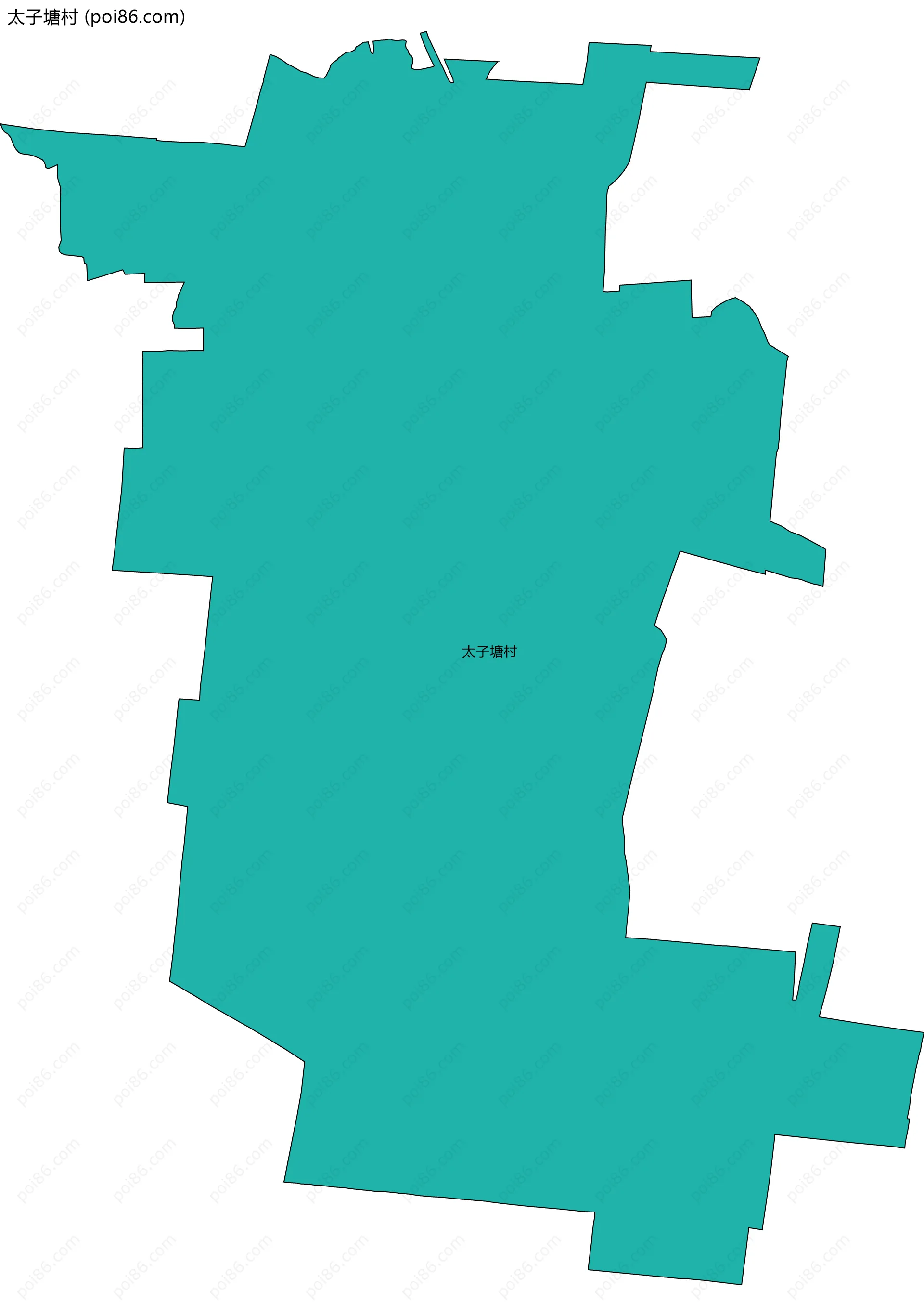 太子塘村边界地图