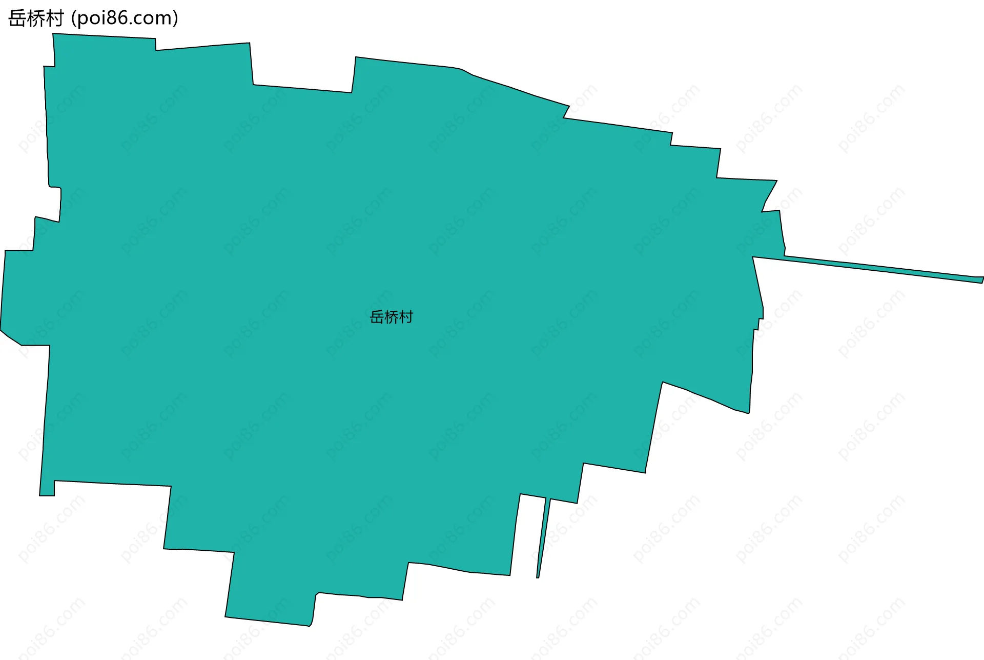岳桥村边界地图
