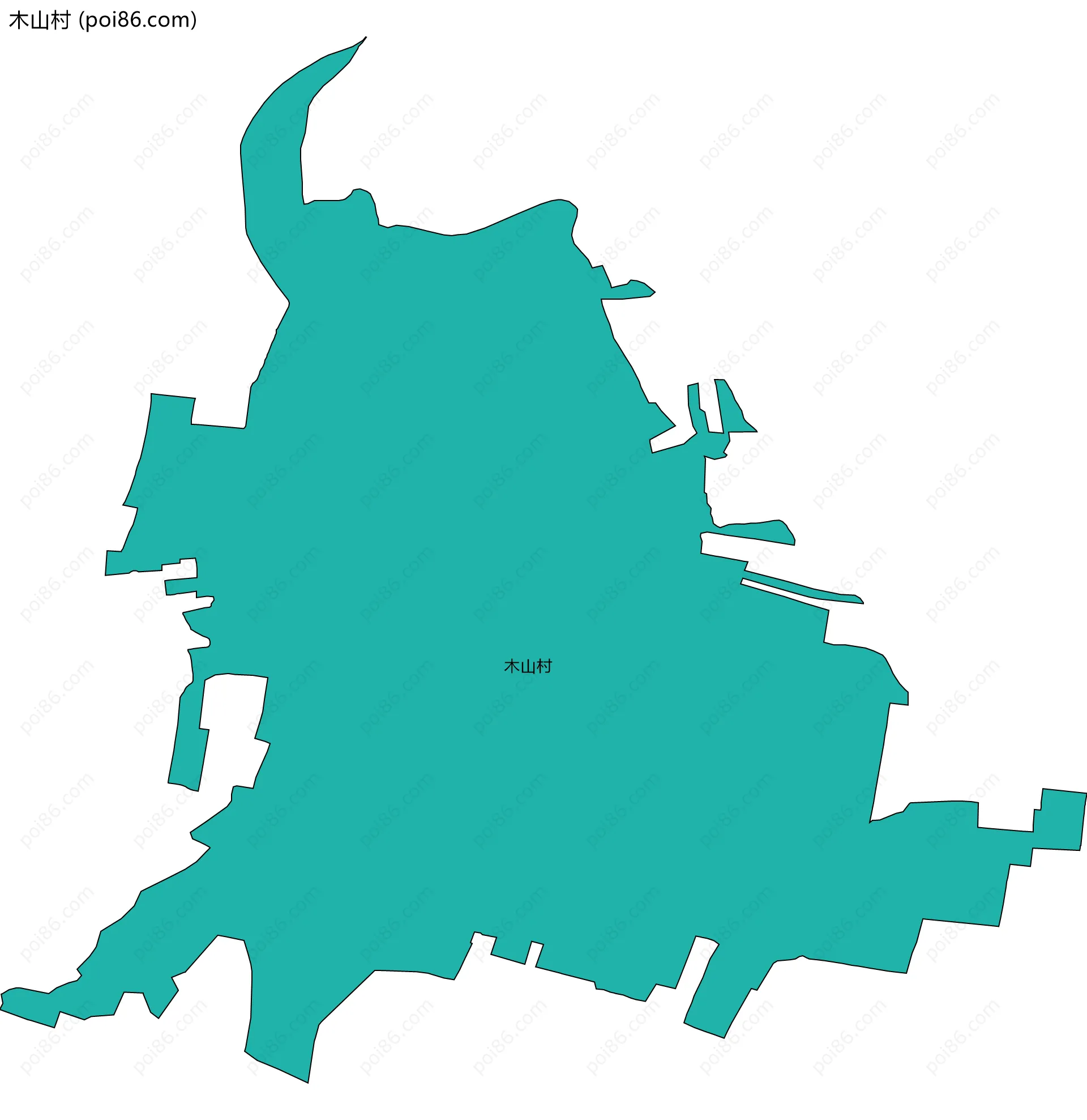 木山村边界地图