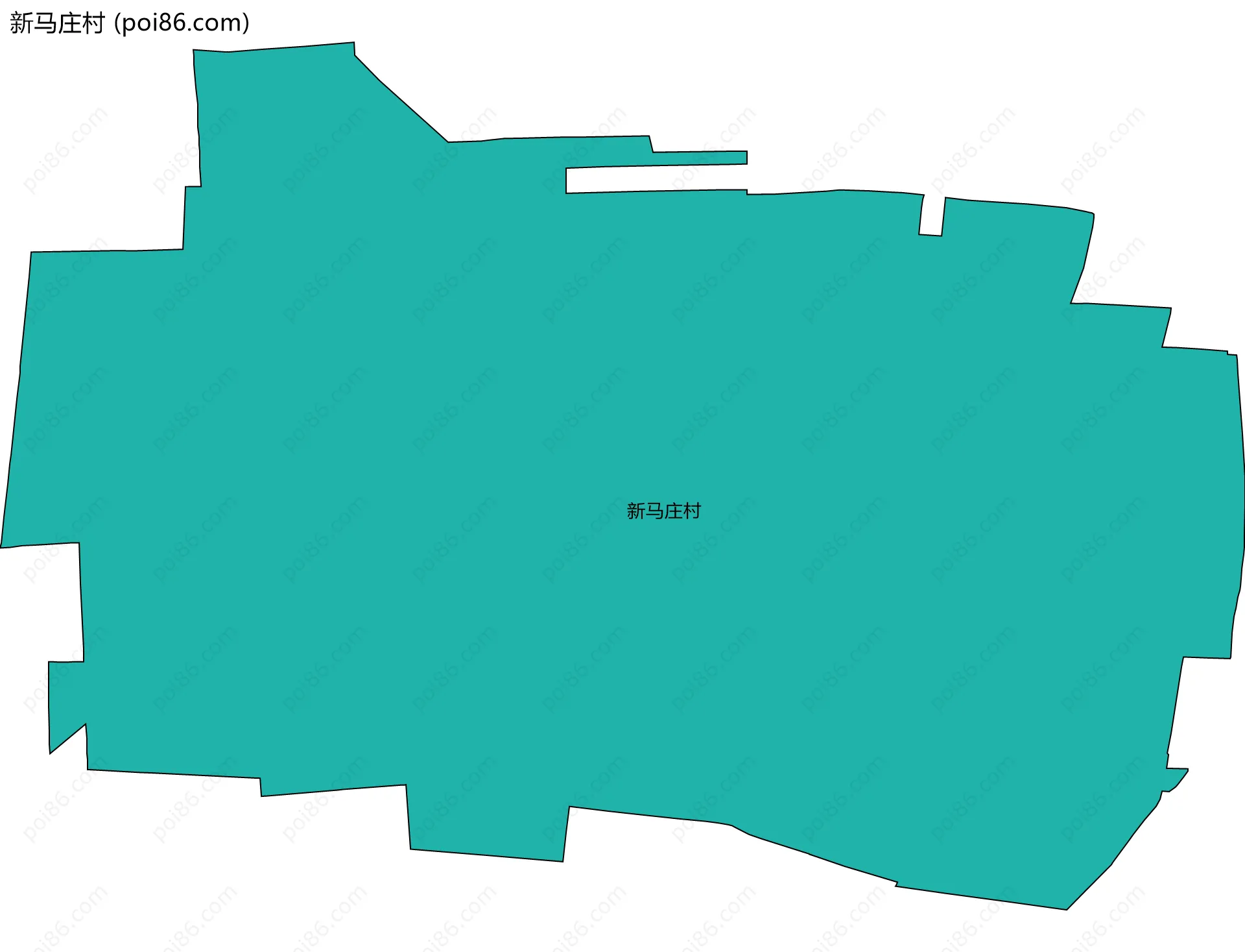 新马庄村边界地图