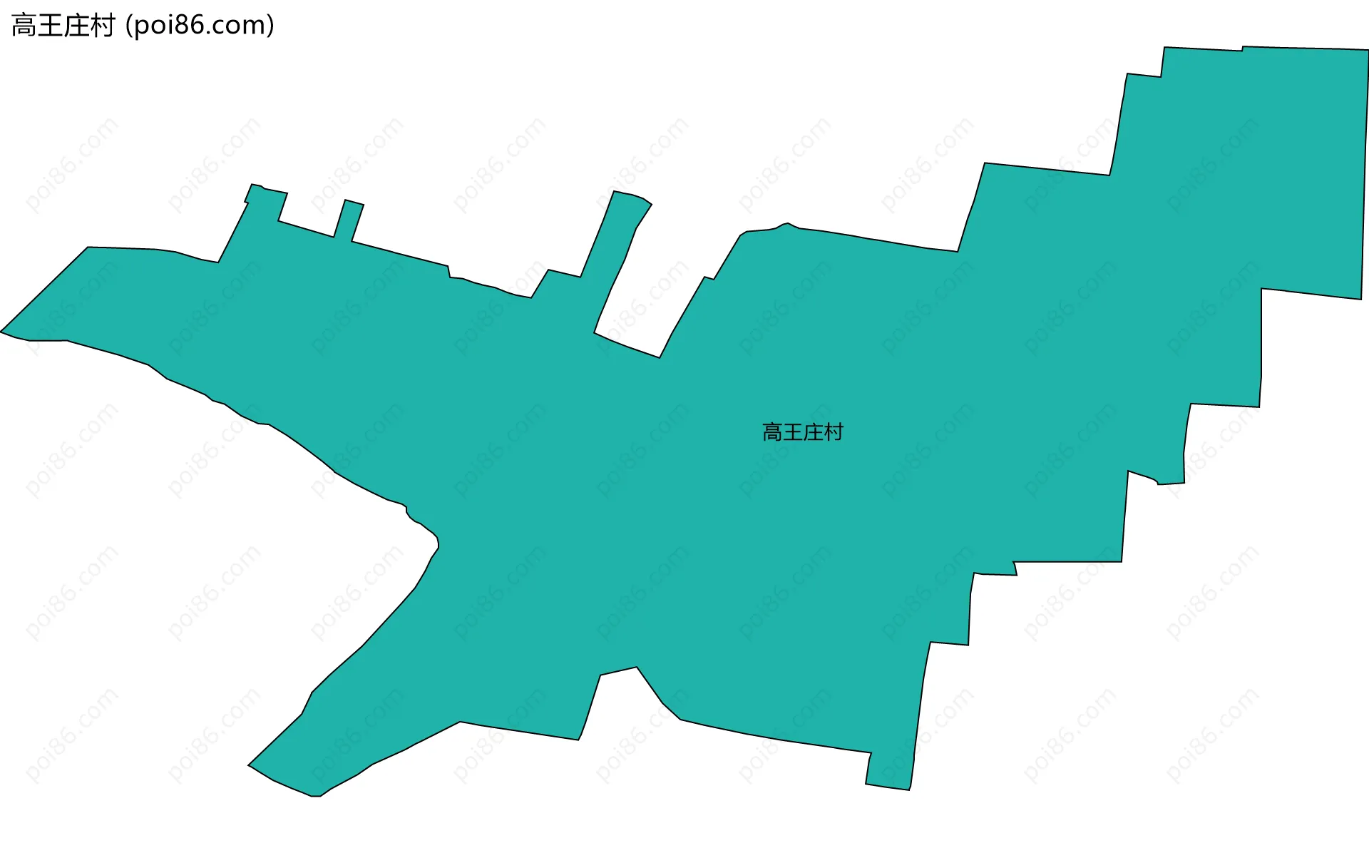 高王庄村边界地图