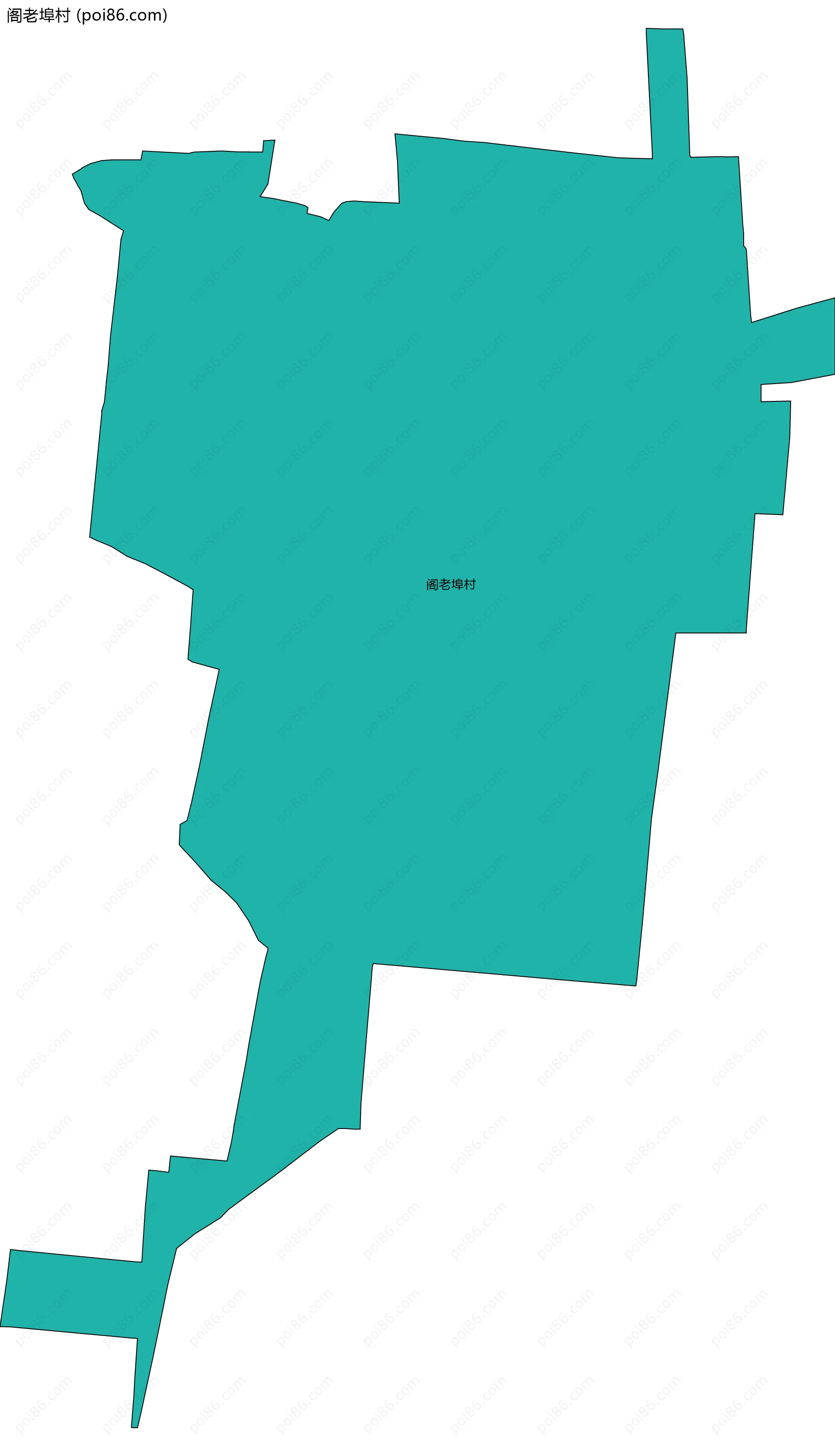 阁老埠村边界地图