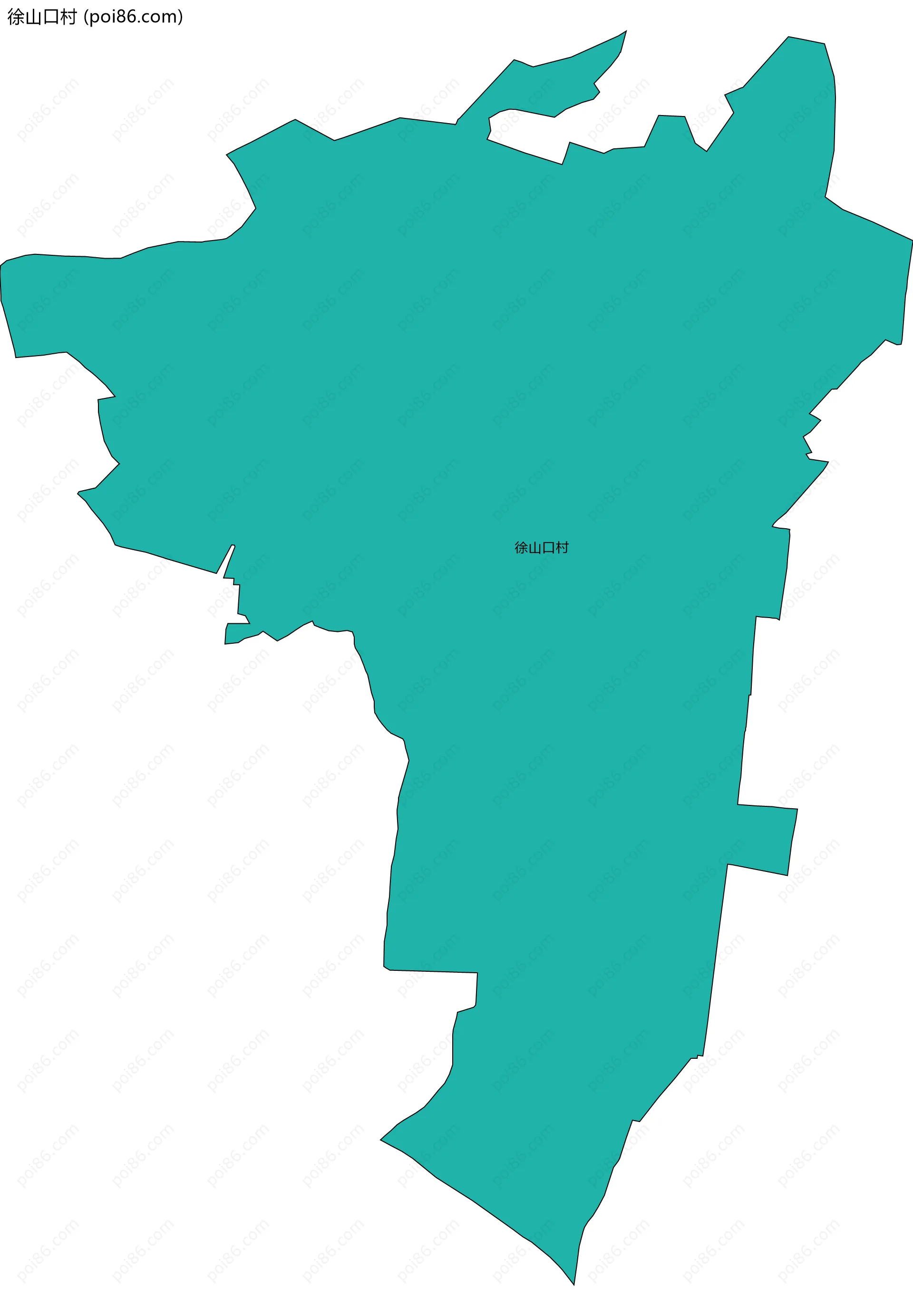 徐山口村边界地图