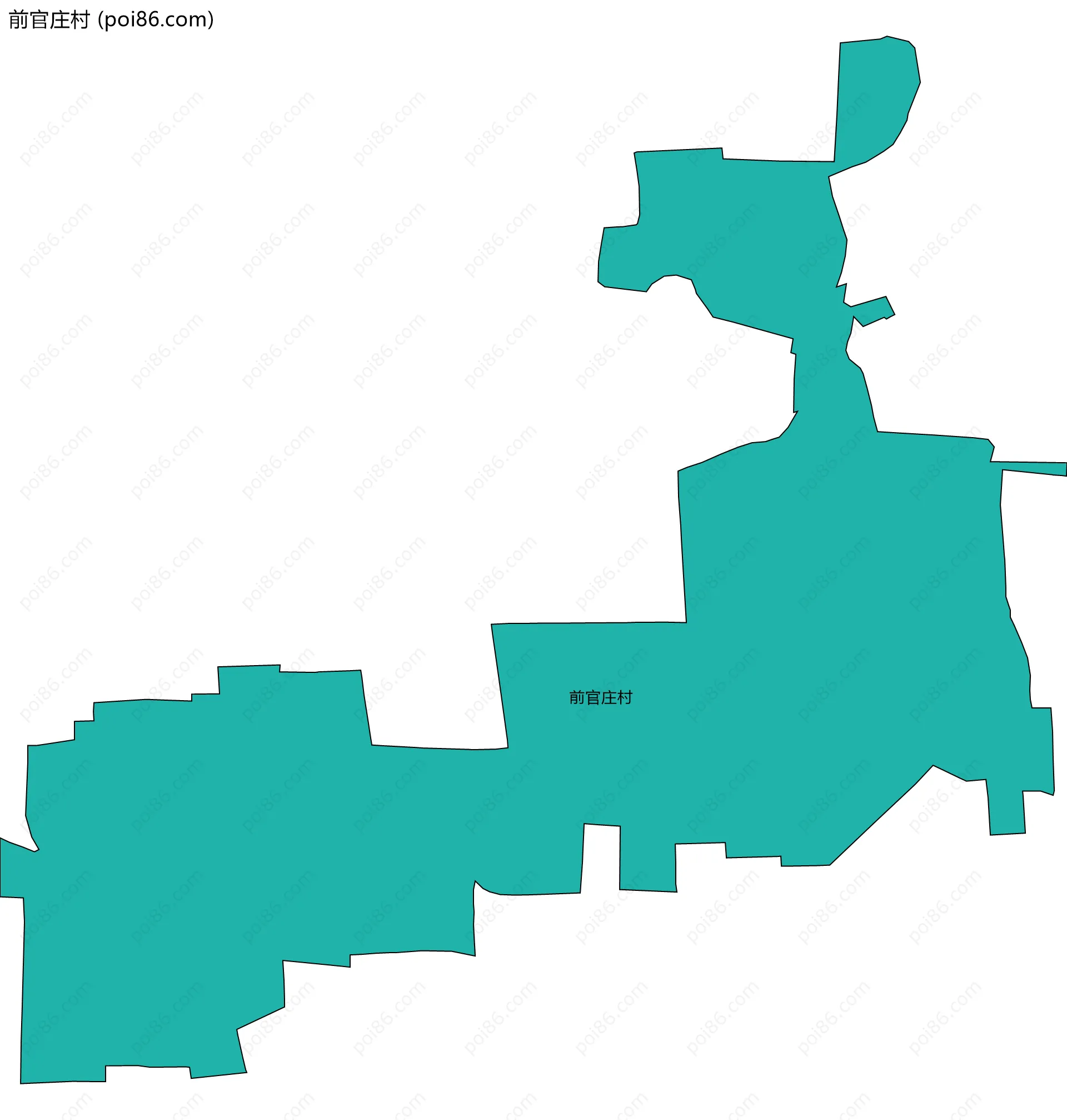 前官庄村边界地图