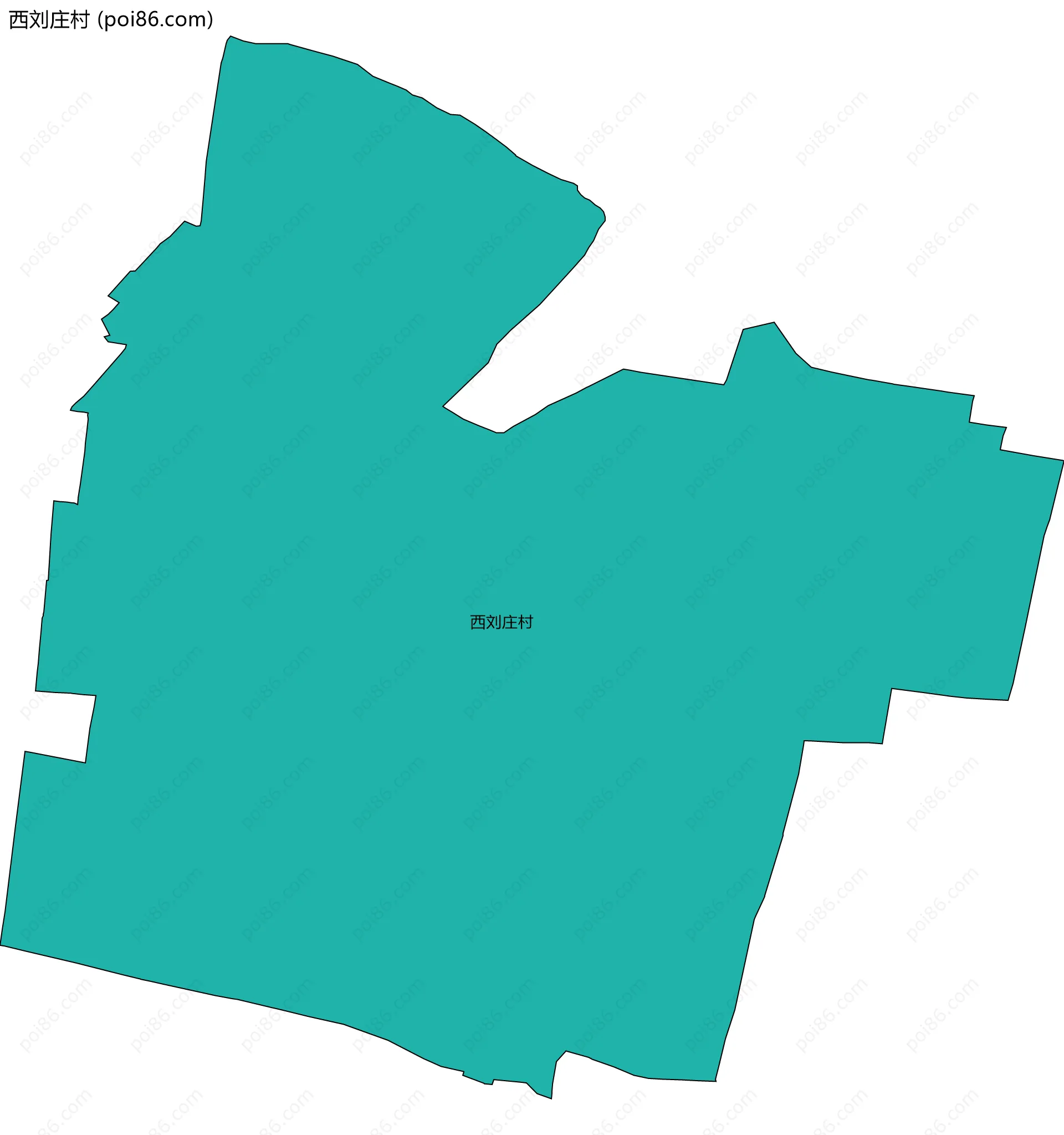 西刘庄村边界地图