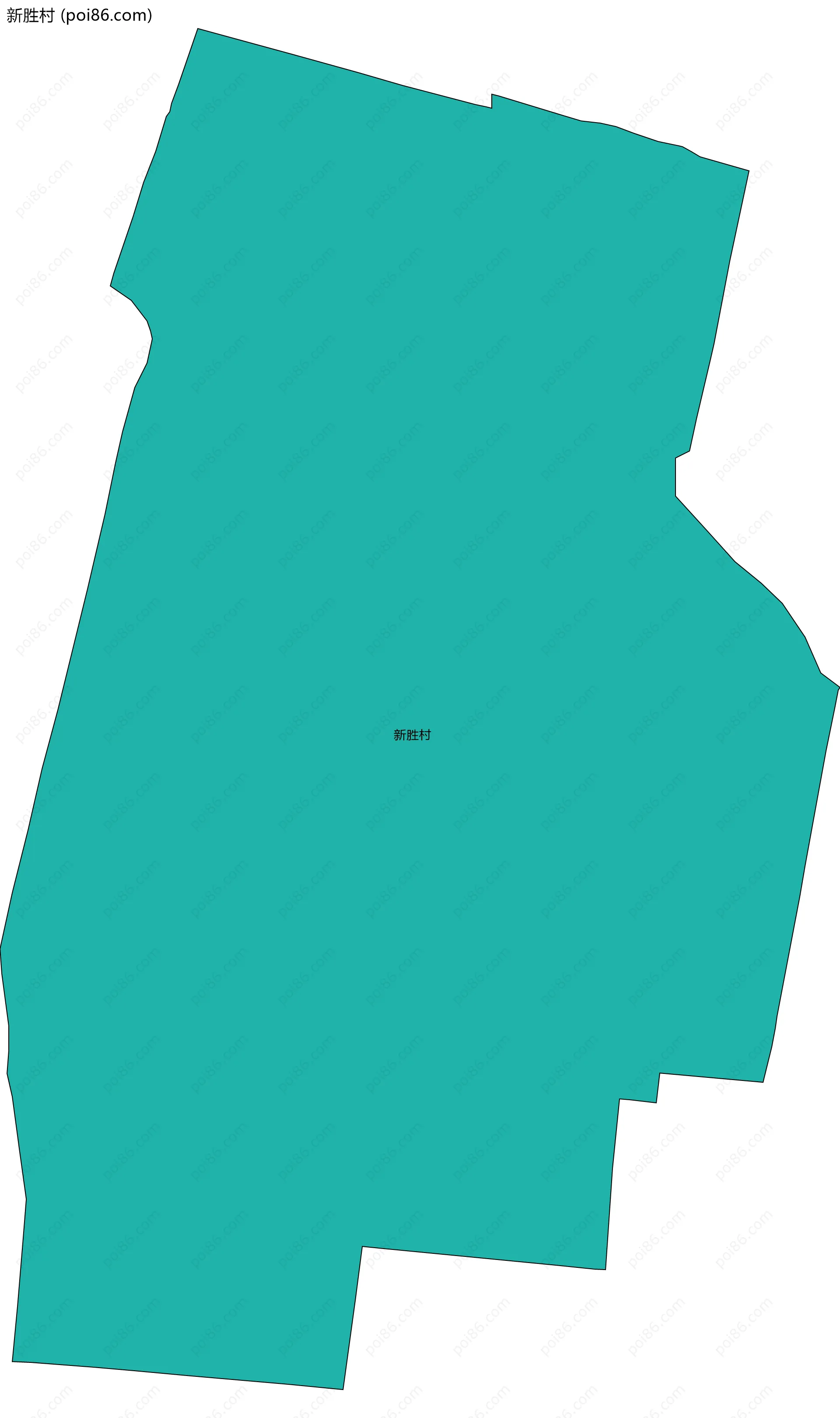 新胜村边界地图