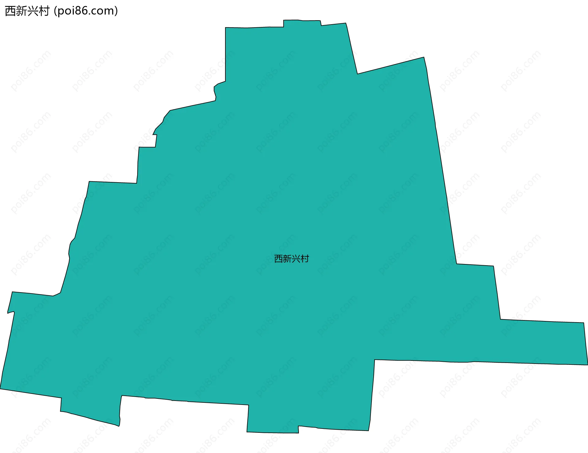 西新兴村边界地图