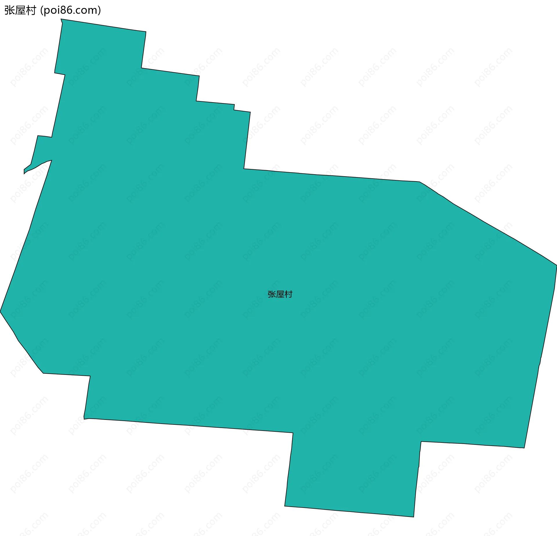 张屋村边界地图