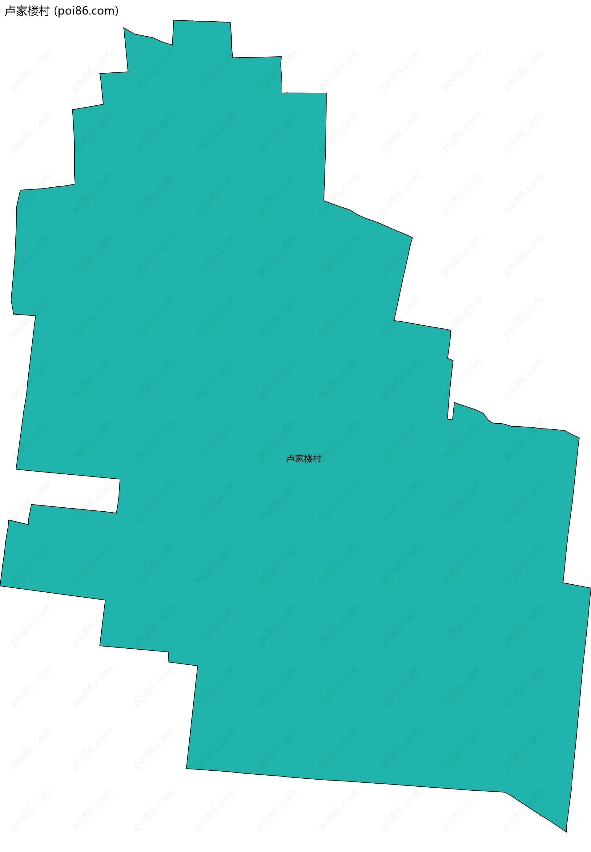 卢家楼村边界地图