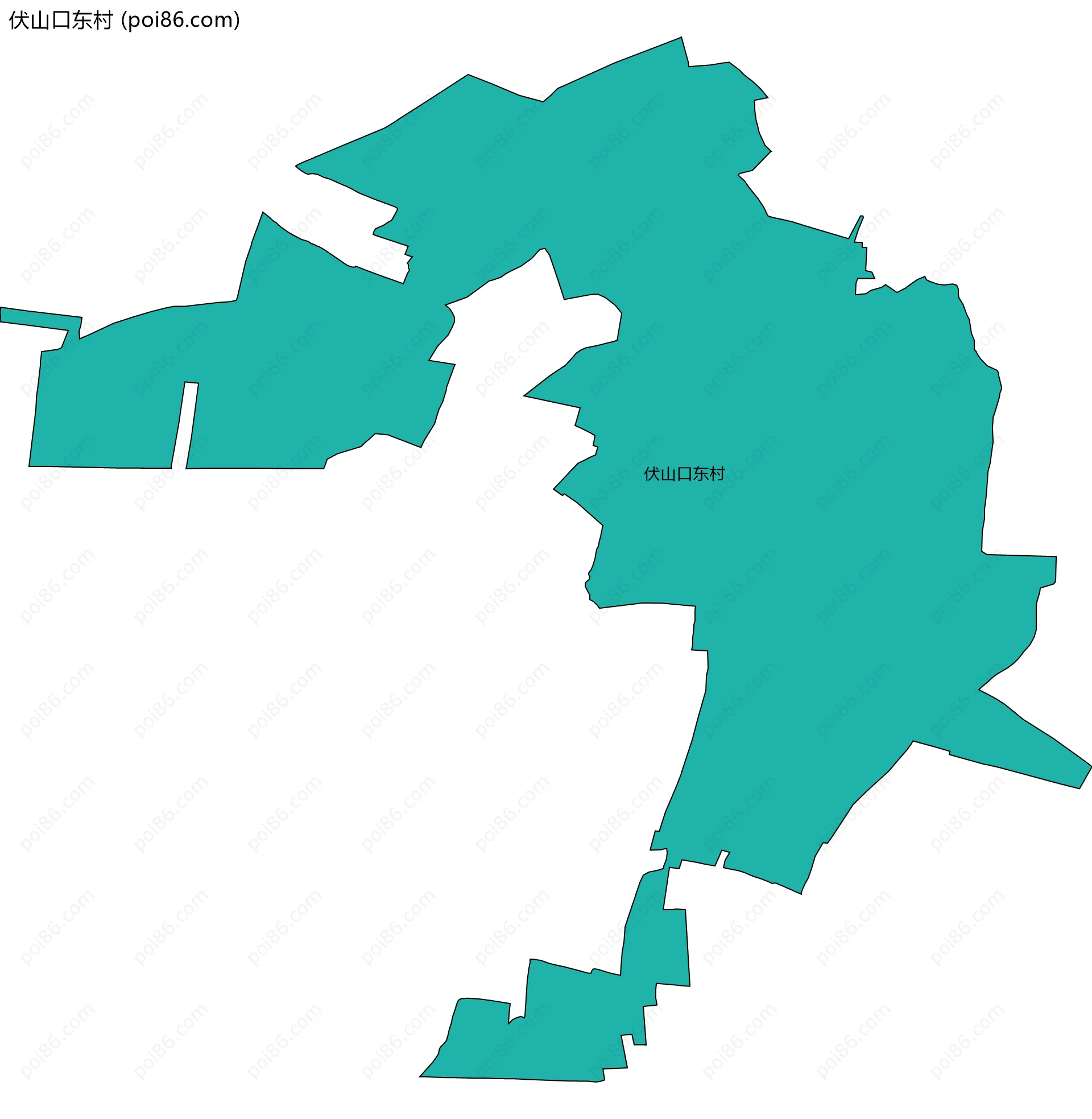 伏山口东村边界地图