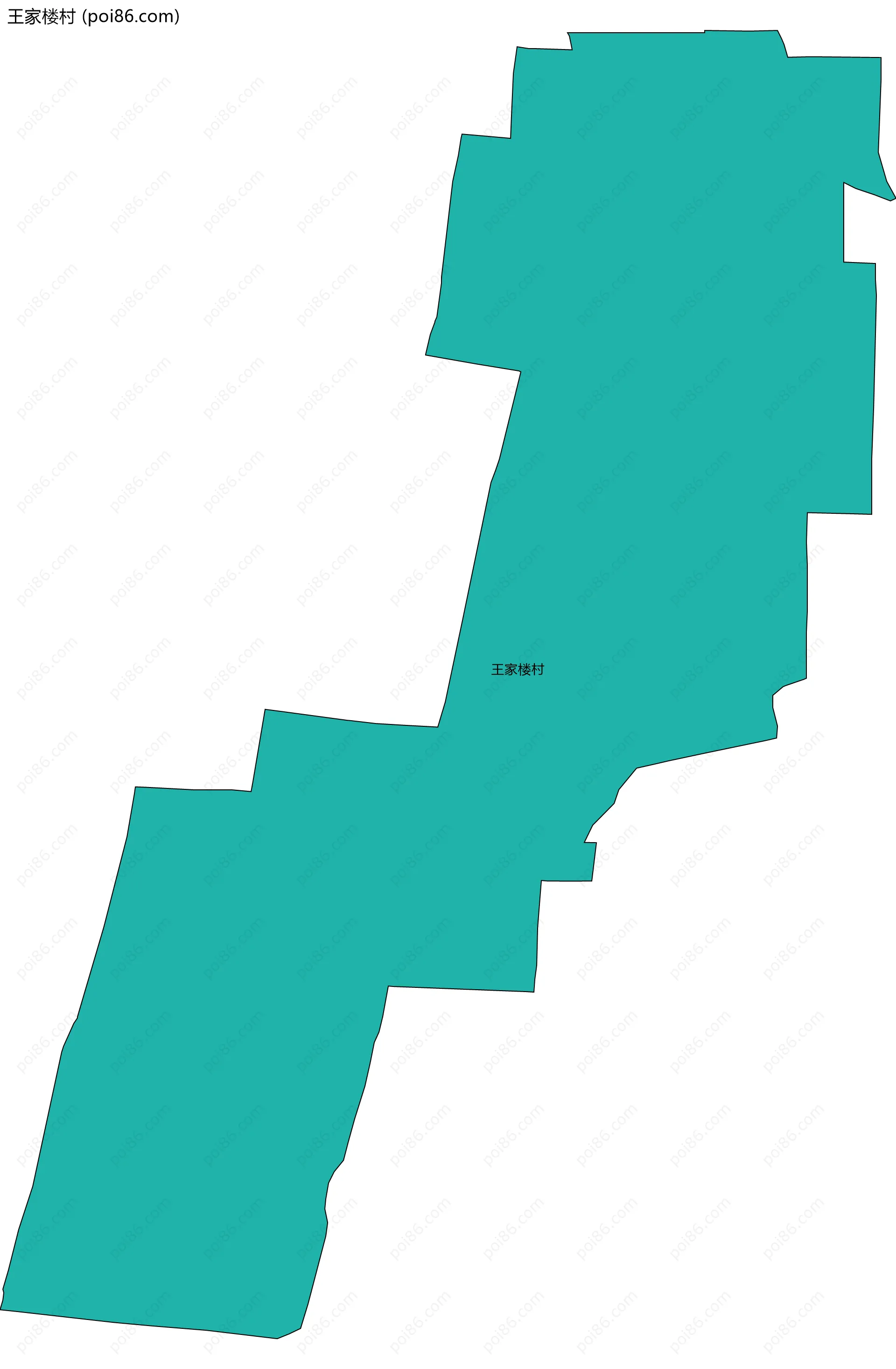 王家楼村边界地图
