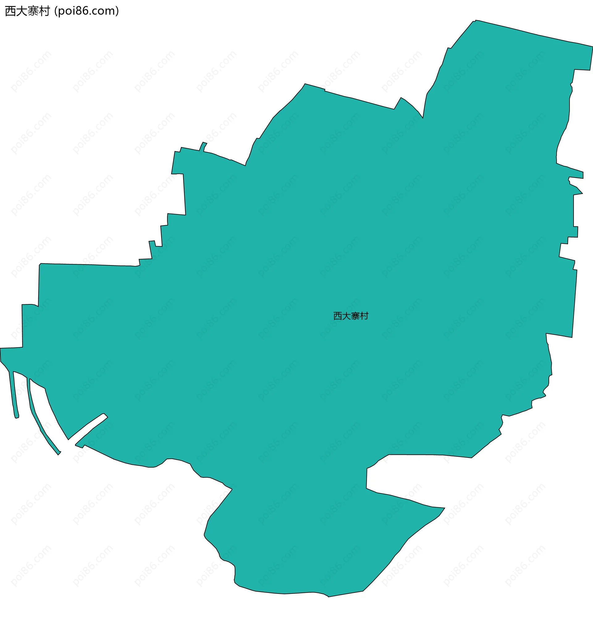 西大寨村边界地图