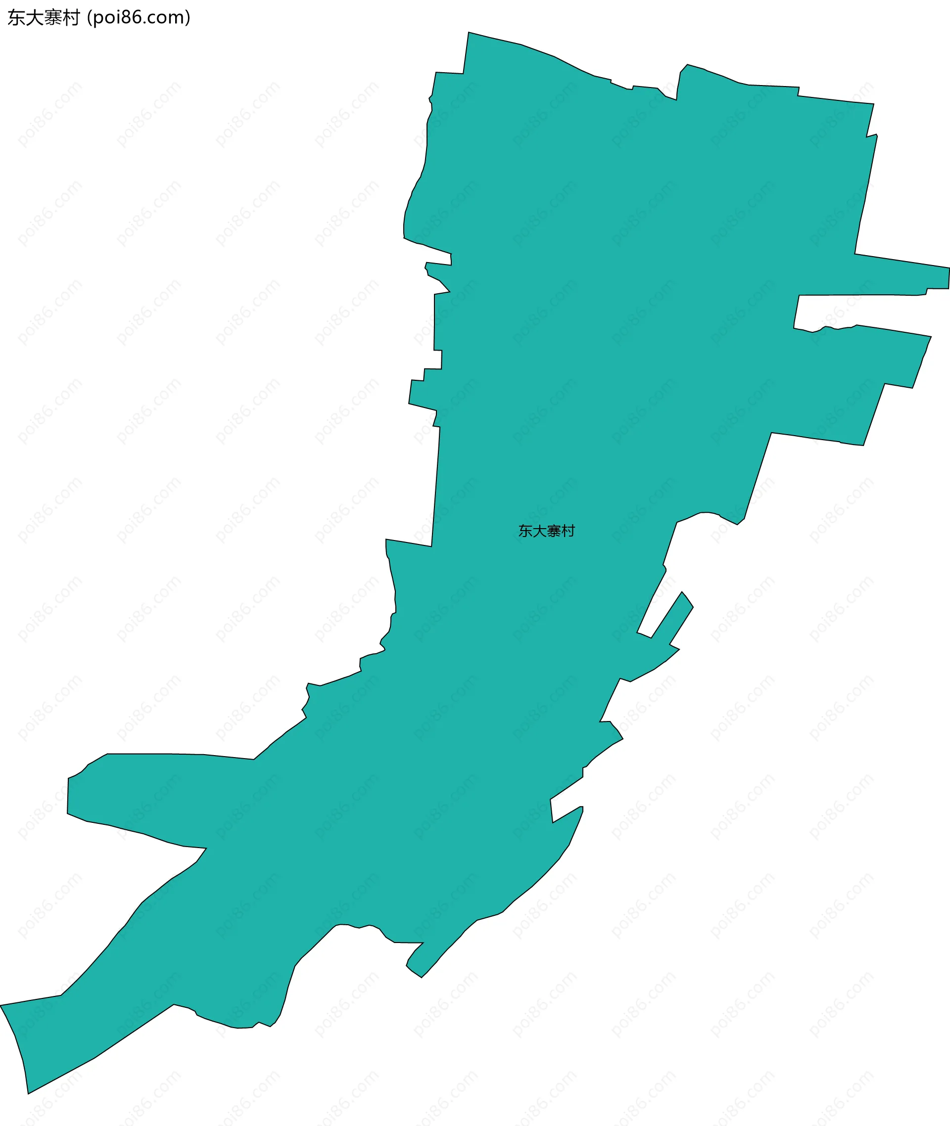 东大寨村边界地图