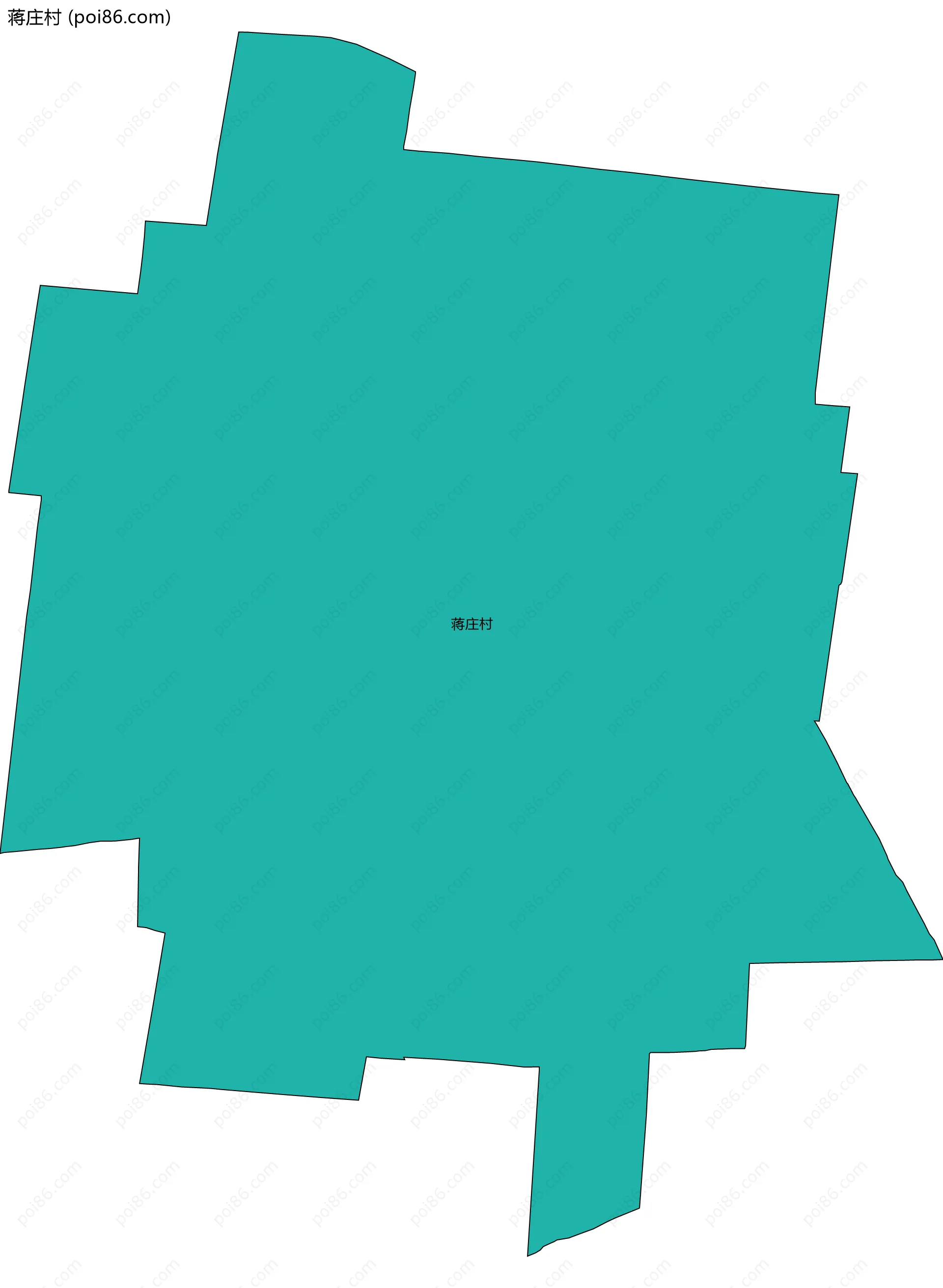 蒋庄村边界地图