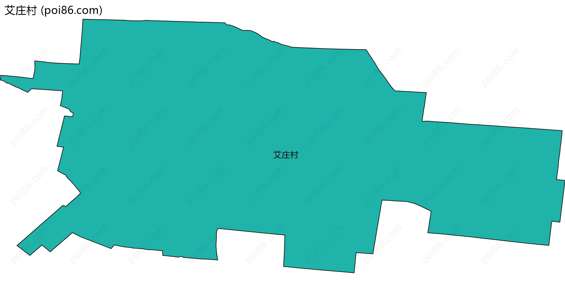 艾庄村边界地图