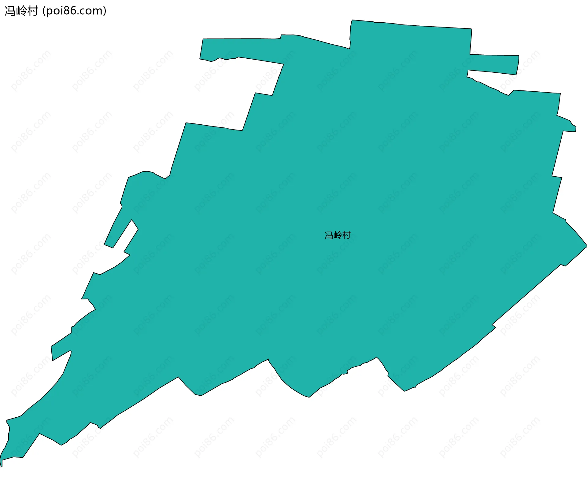 冯岭村边界地图