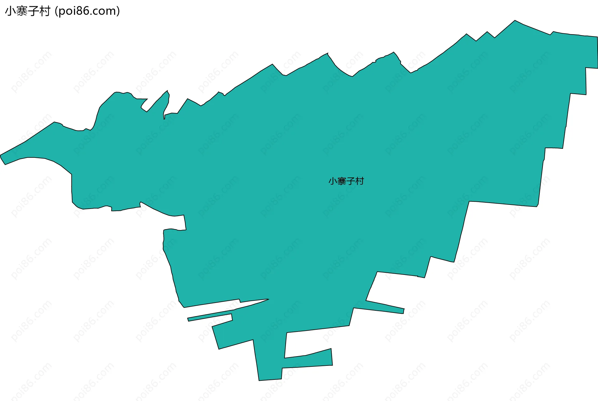 小寨子村边界地图