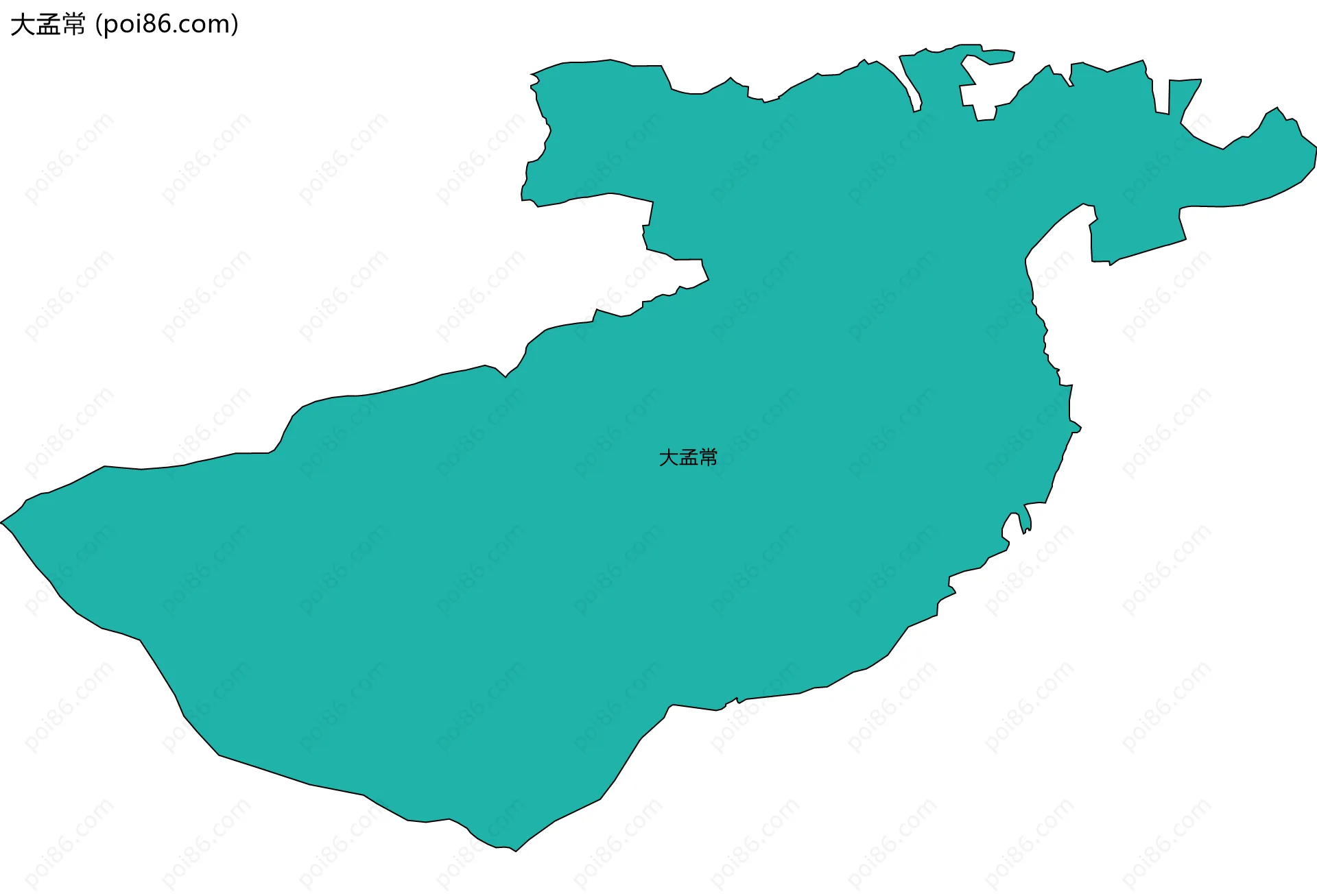 大孟常边界地图