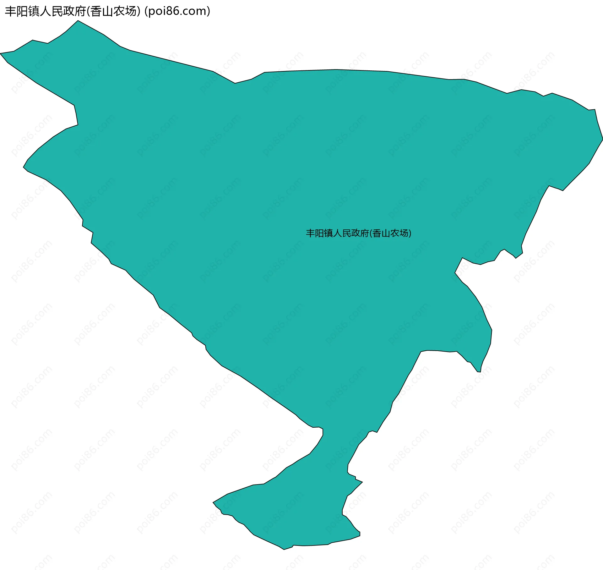 丰阳镇人民政府(香山农场)边界地图