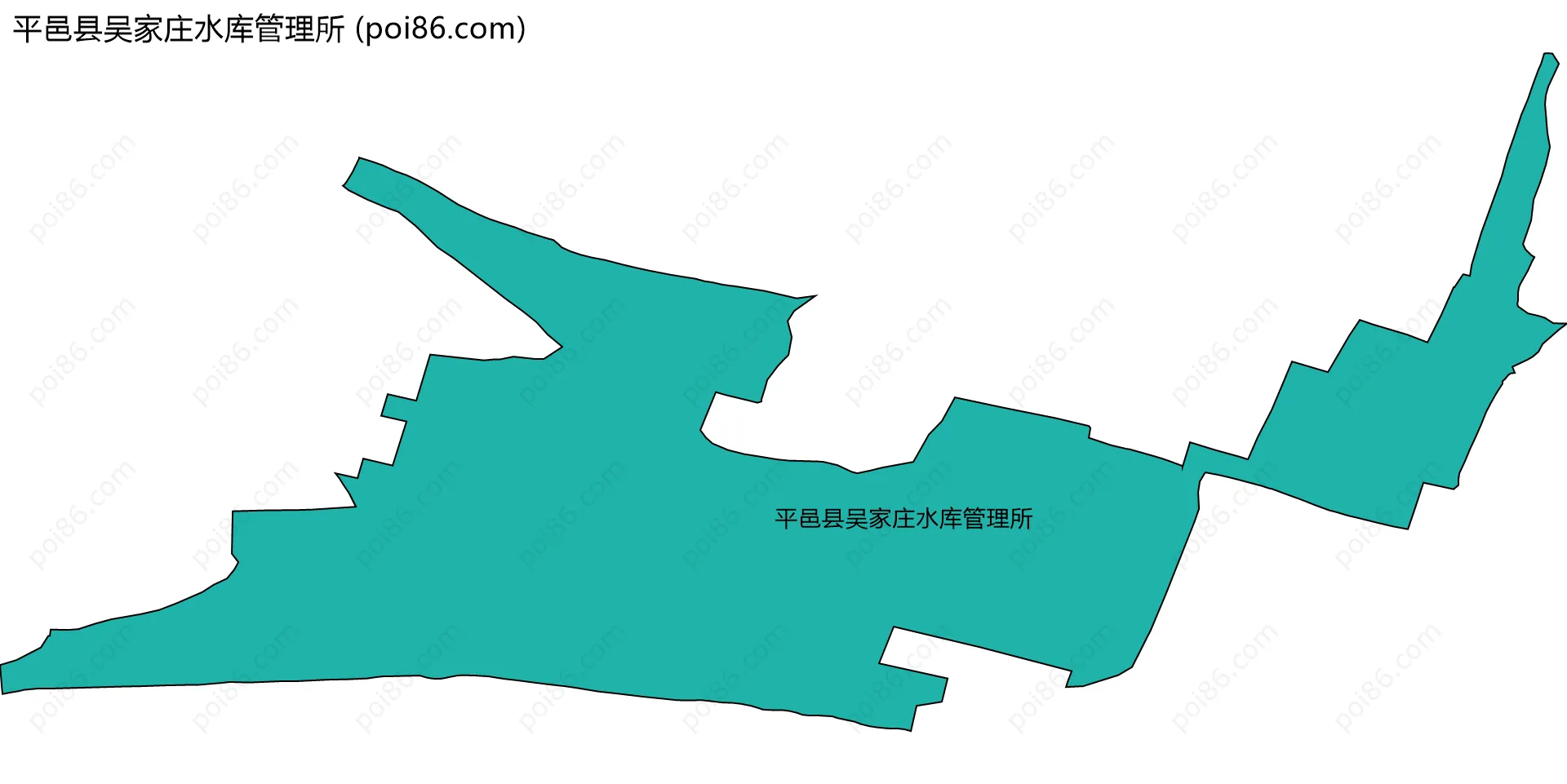 平邑县吴家庄水库管理所边界地图