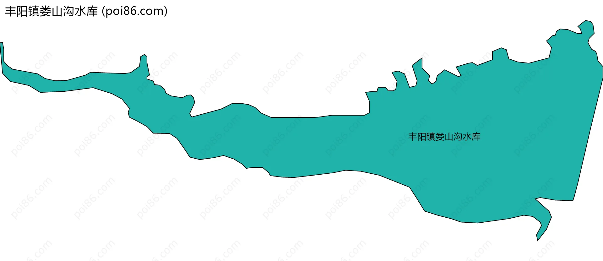 丰阳镇娄山沟水库边界地图