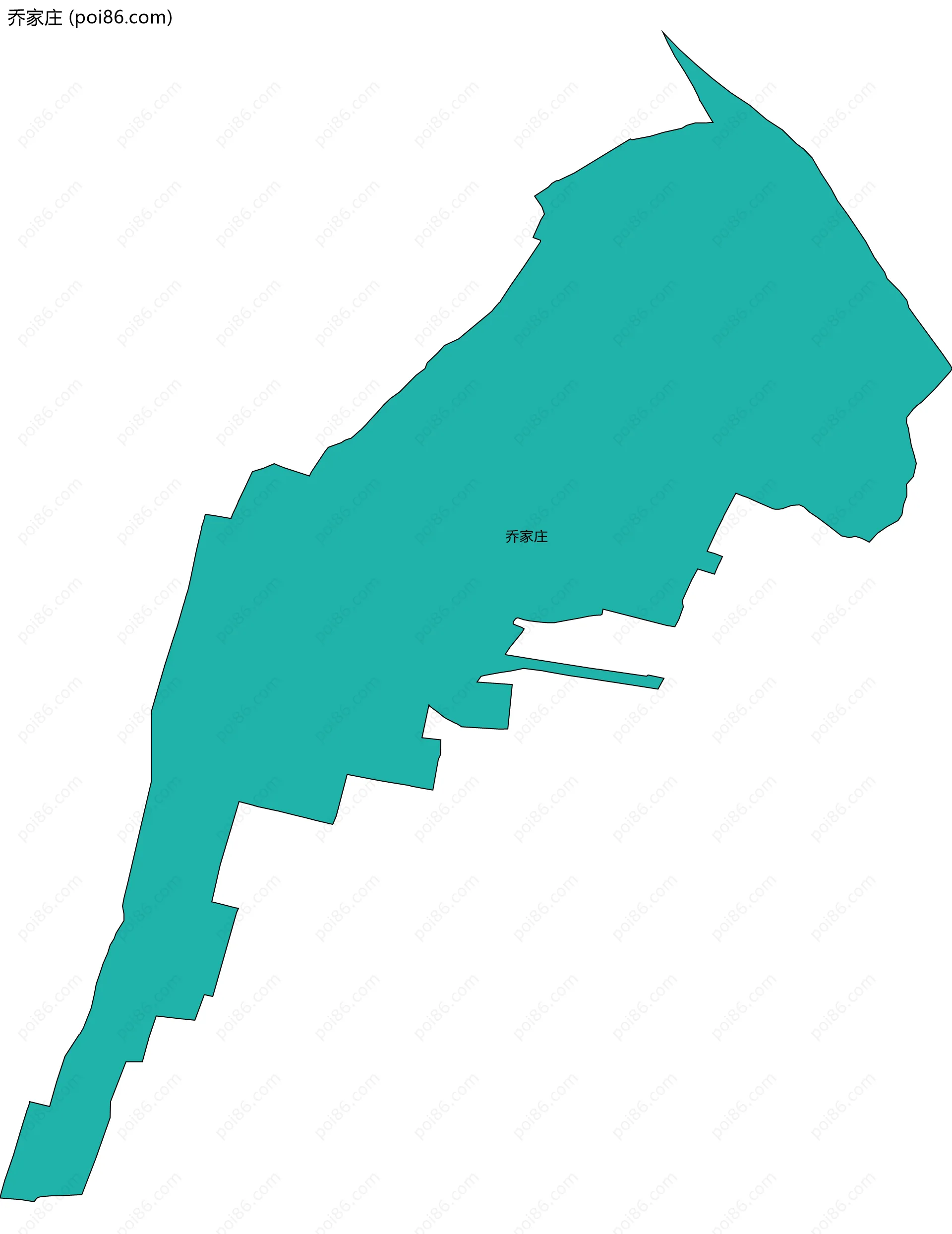 乔家庄边界地图
