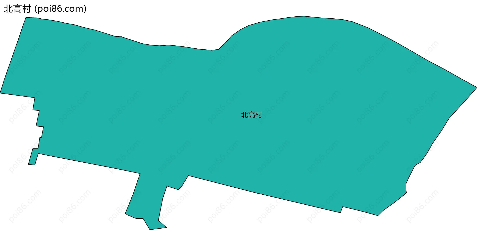 北高村边界地图