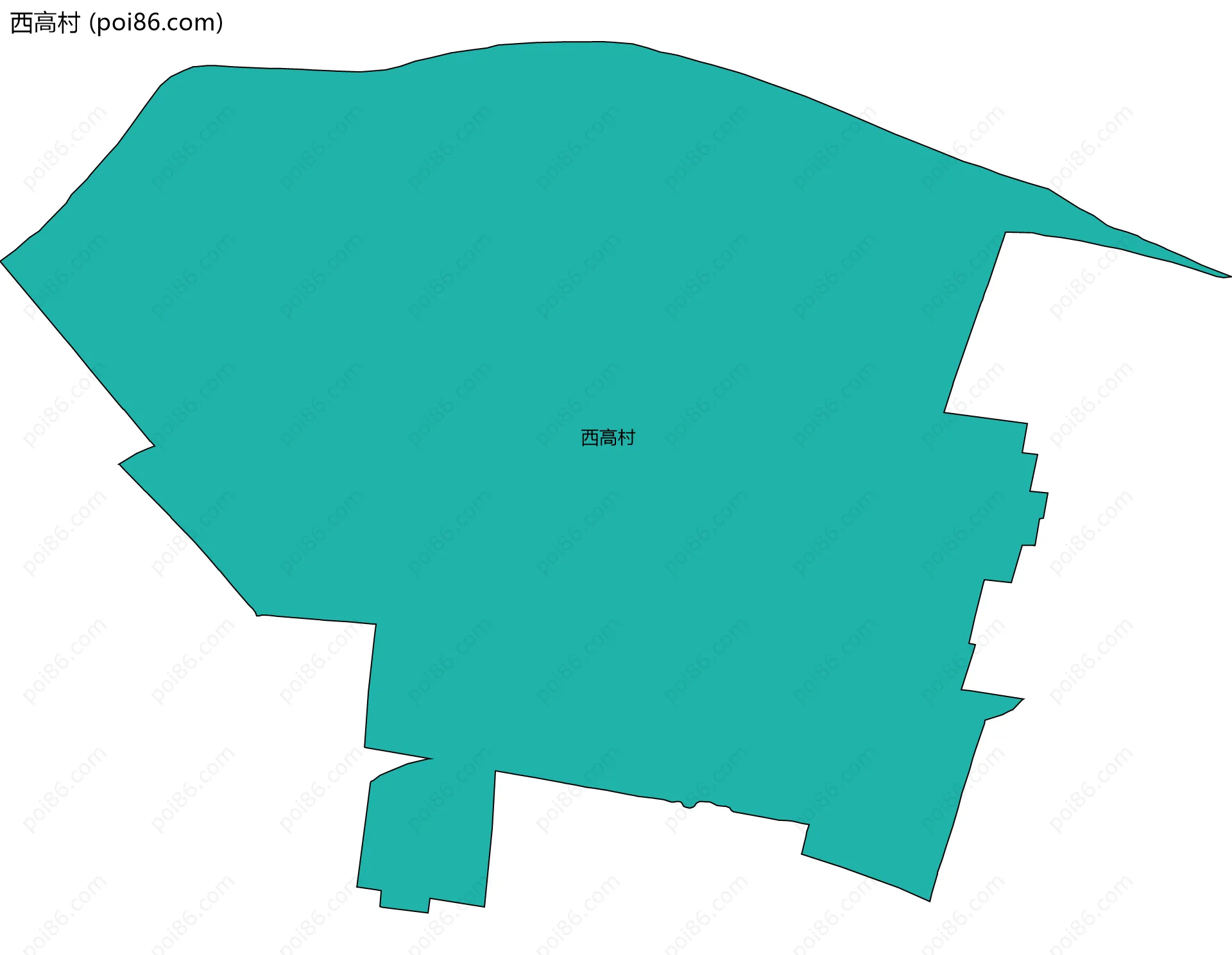 西高村边界地图