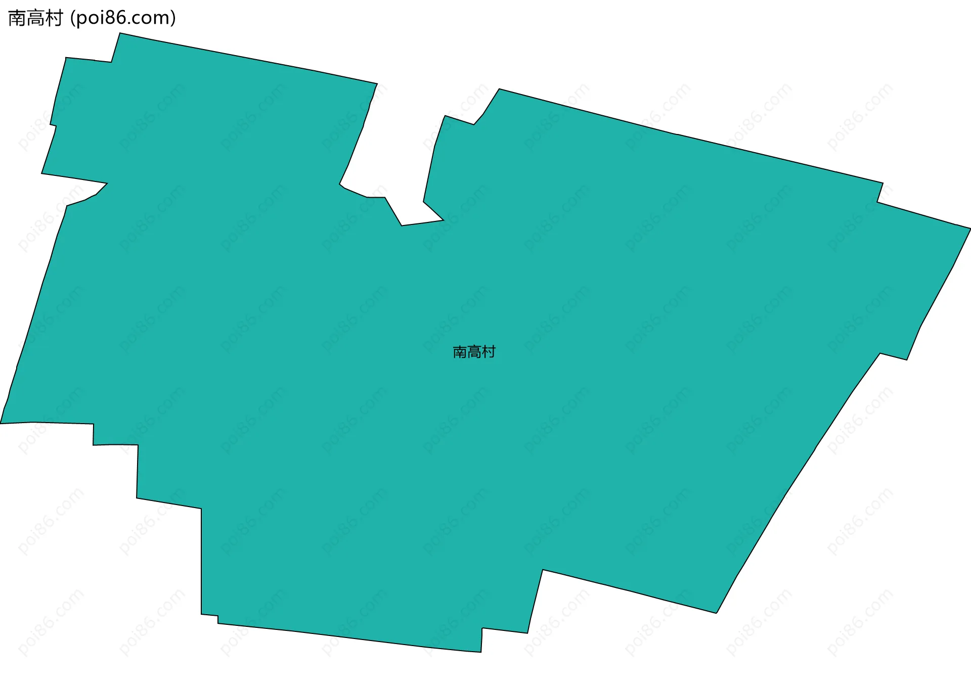 南高村边界地图