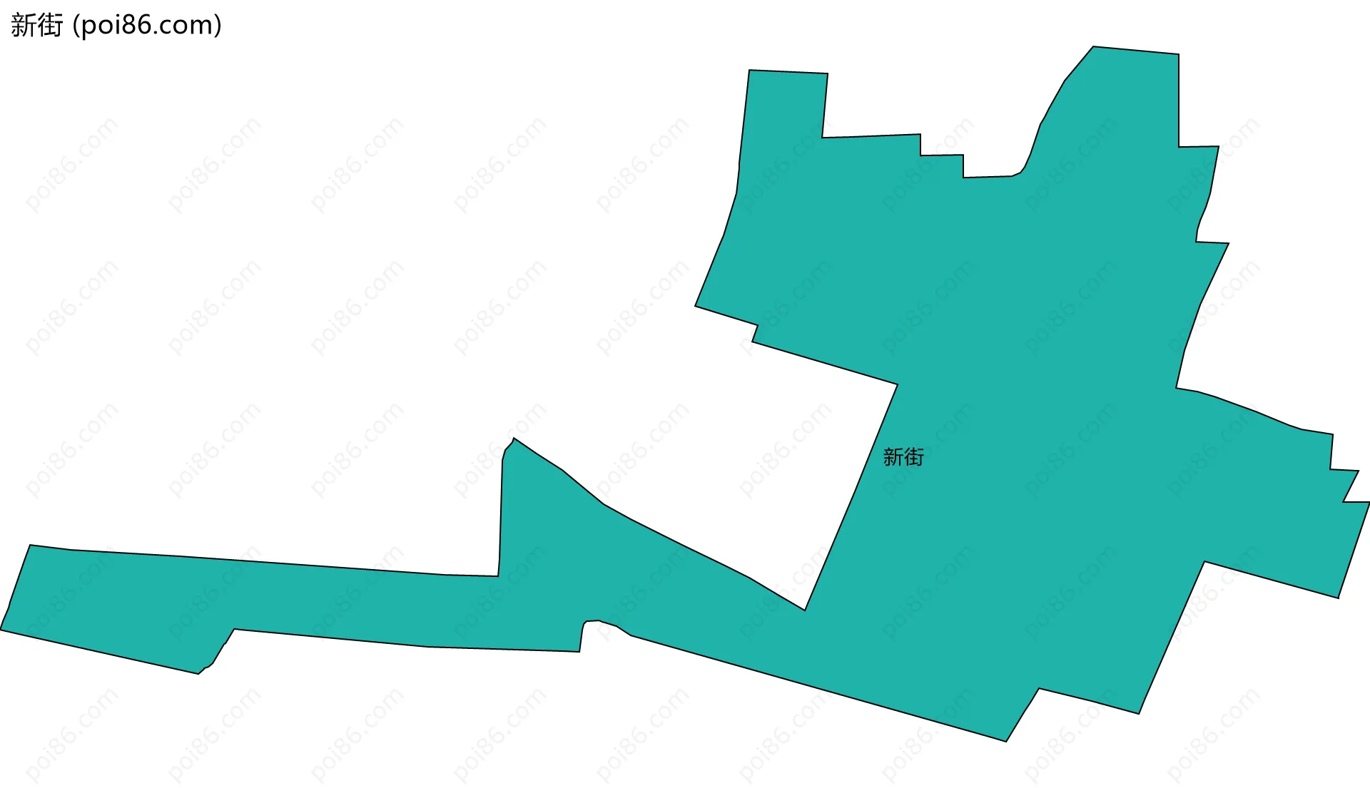 新街边界地图