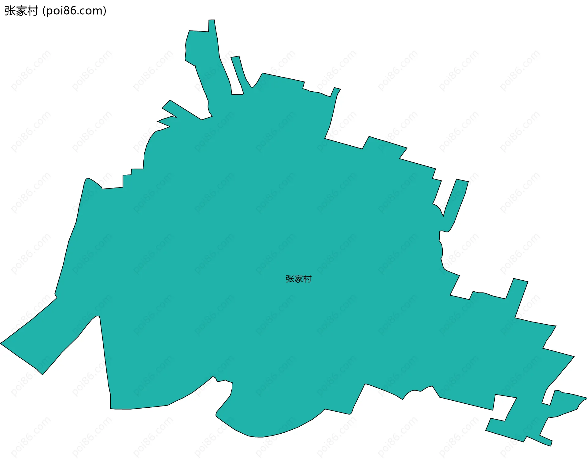 张家村边界地图